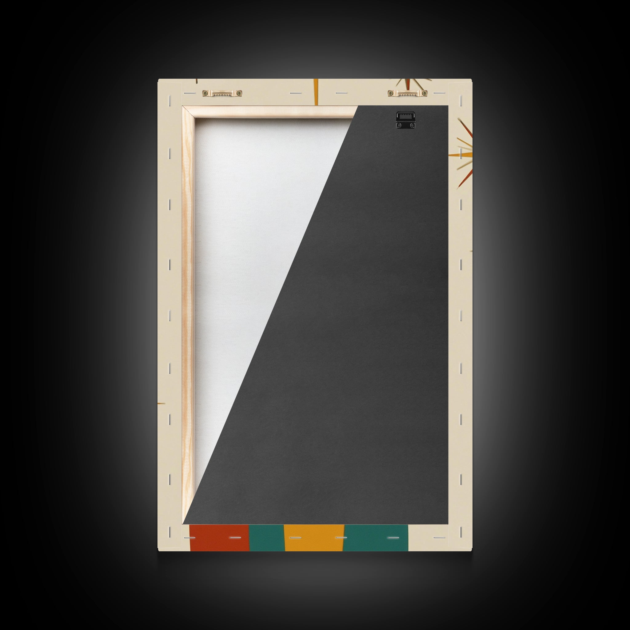 Retro Mid Century Modern Star Burst, 1950s Style Wall Art, Canvas Print, Star Burst Canvas, Retro Home Decor, Starburst Wall Art