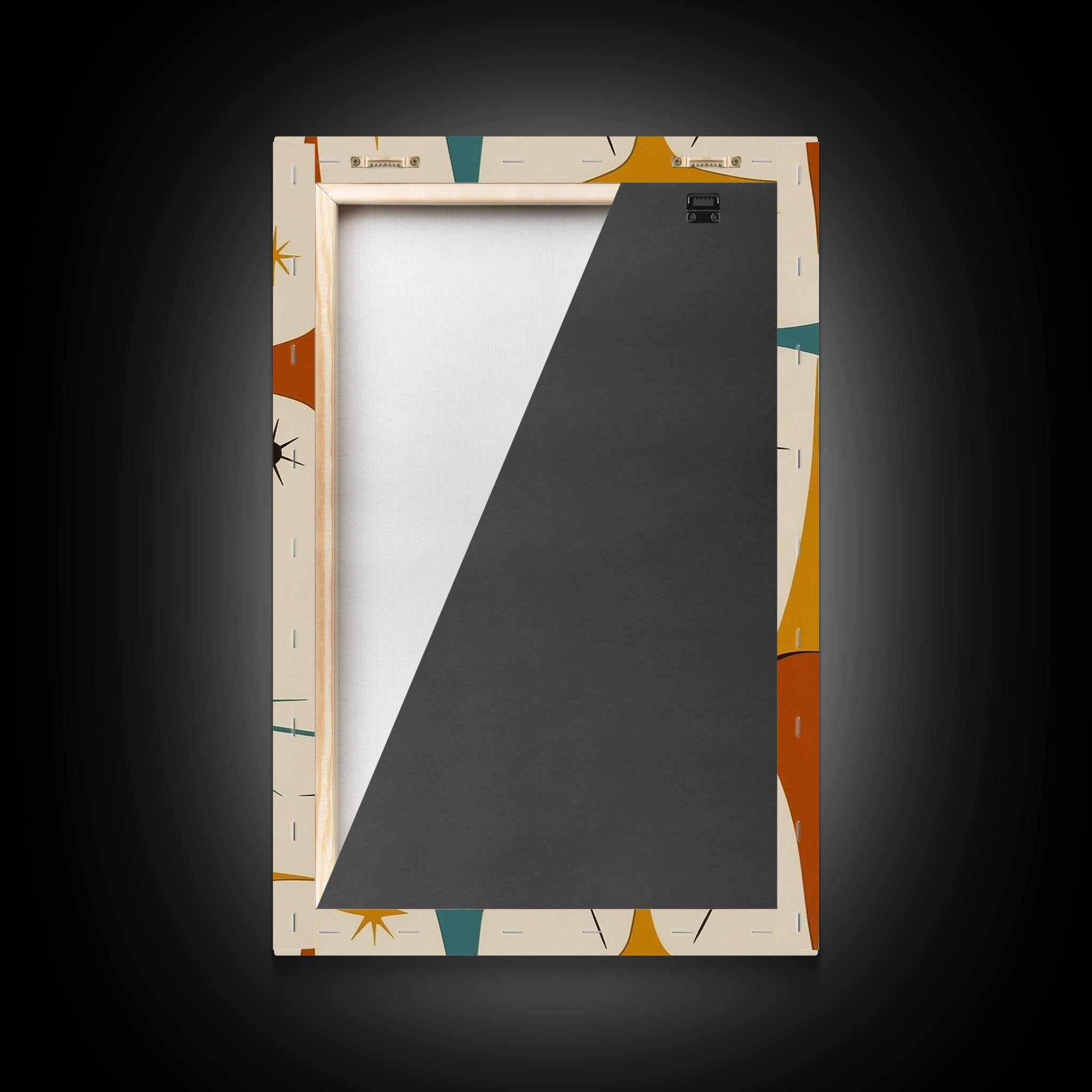 Art Deco Star Burst Canvas Print Wall Art, Retro 50s Style, Starburst, Mid-Century Modern Wall Art, Minimalist Home Decor, Modern Art