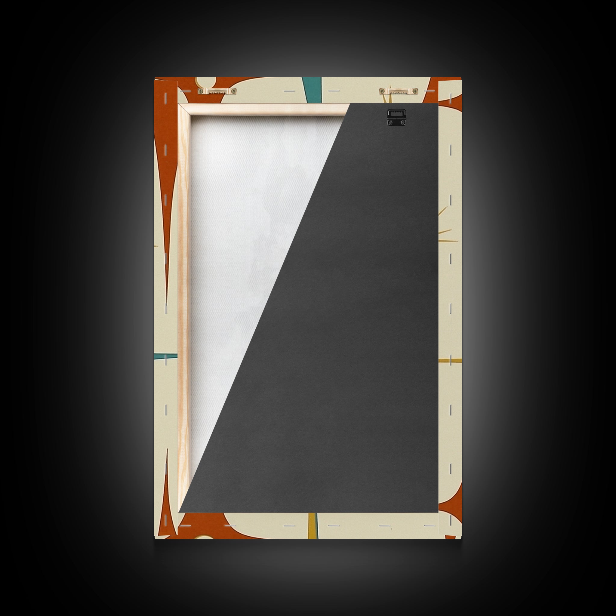 1950s Style Retro Starburst, Pastel Colors, Canvas Print, MCM Wall Art Home Decor