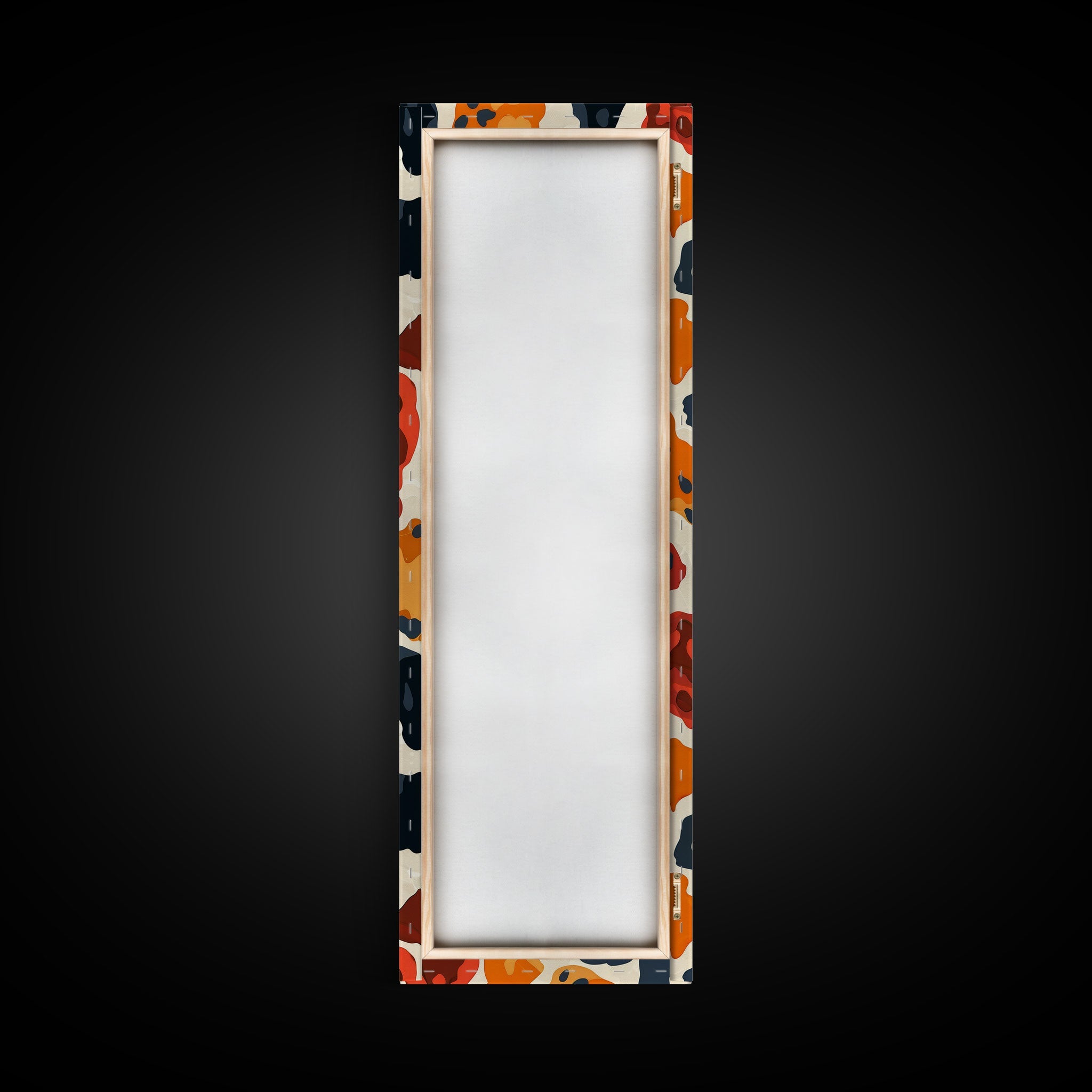 Retro Art Deco Cheetah Print Wall Art, Framed Canvas Print, MCM Style, Mid-century Modern Wall Art, Living Room Art, 70s Style Decor