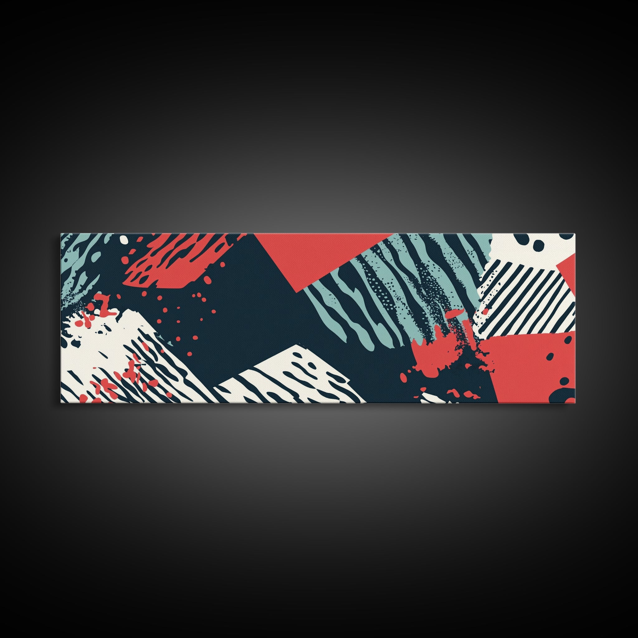 Retro 90s Mall Art - Framed Canvas Print - Mall Wall Decor