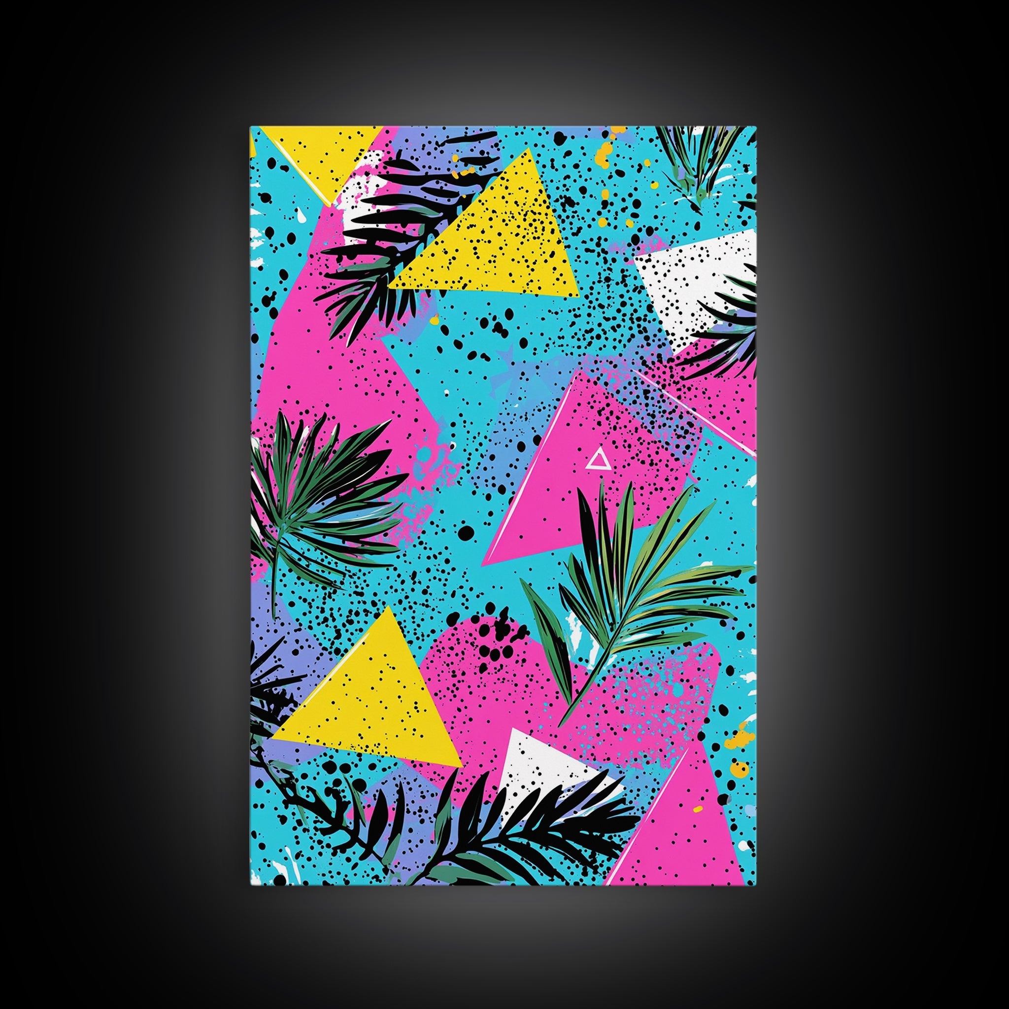 90's Style Shopping Mall Wall Art, Retro Style Canvas Print, Modern Wall Art