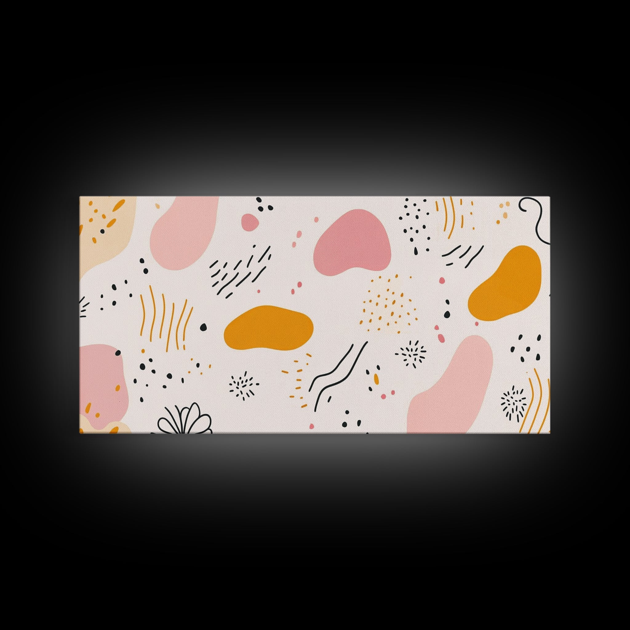 Mid Cenutry Modern Retro 90s Inspired Shopping Mall Wall Art Canvas Print, Abstract Art, Horizontal Canvas Ready To Hang