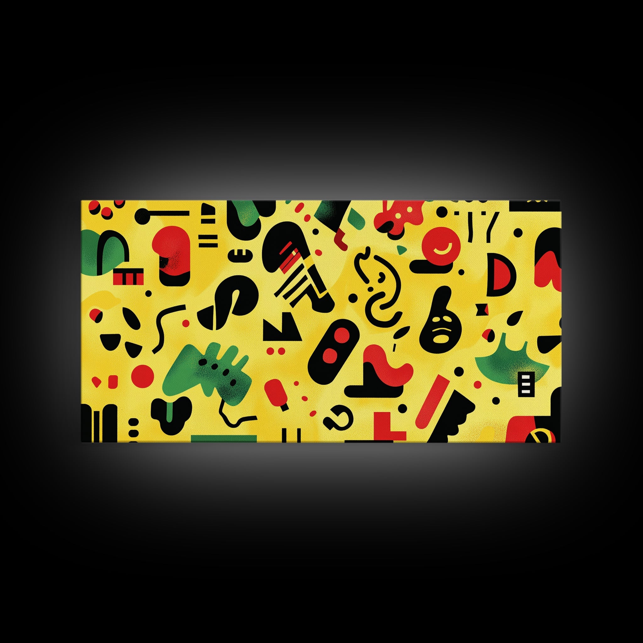 Boy's Room Or Nursery Room Wall Art Framed Canvas Print, Retro 90s Style Wall Art, Kid's Room Wall Art