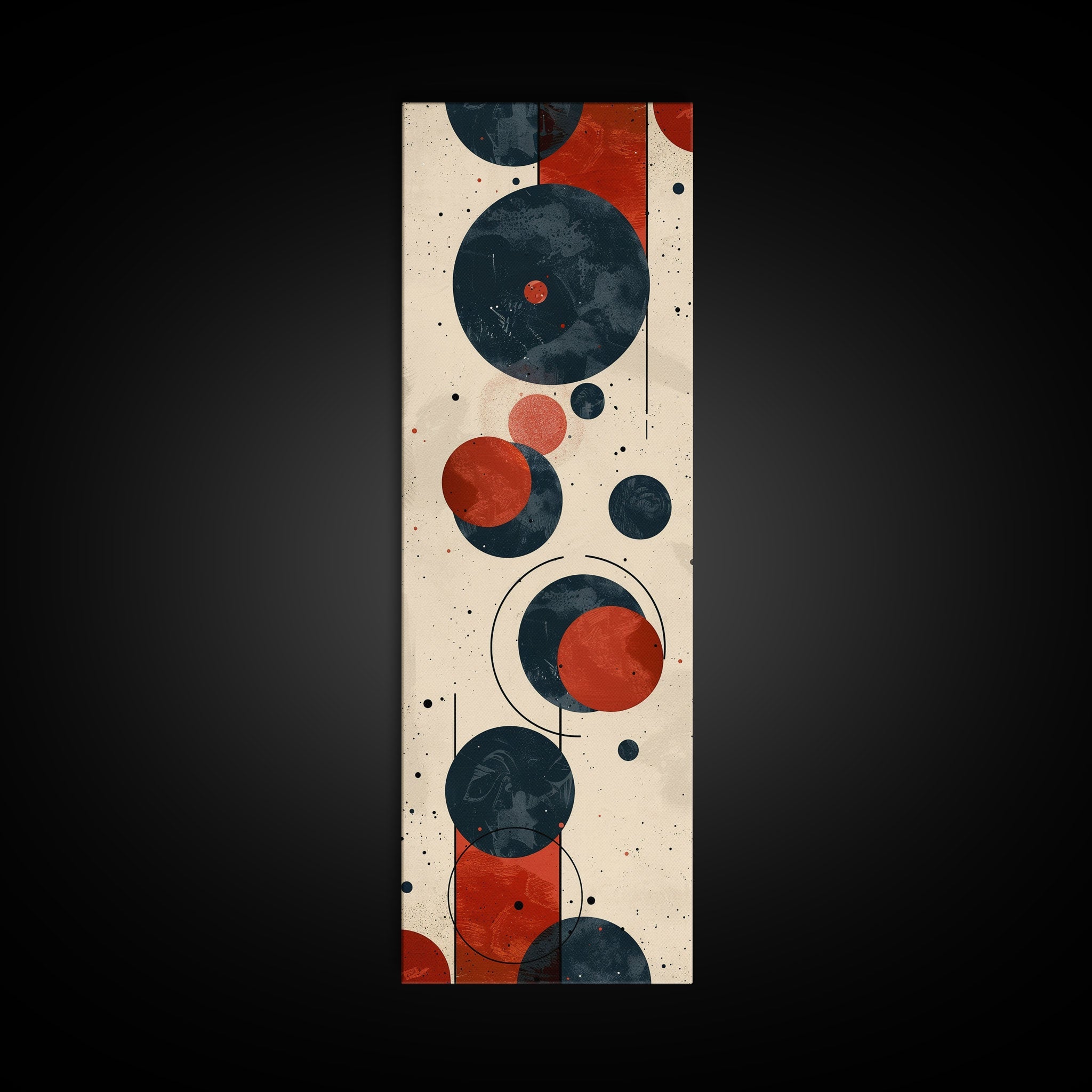 Retro Art Deco Geometric Patterns Wall Art Framed Canvas Print, Scifi / Science Fiction Decor