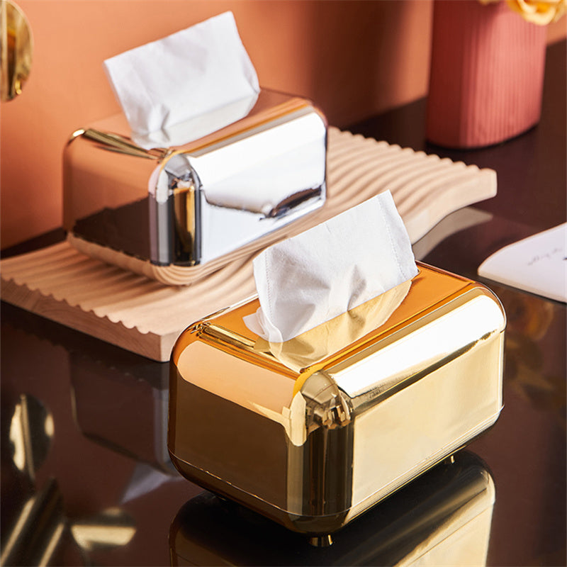 Electroplated Tissue Box Vintage Drawer