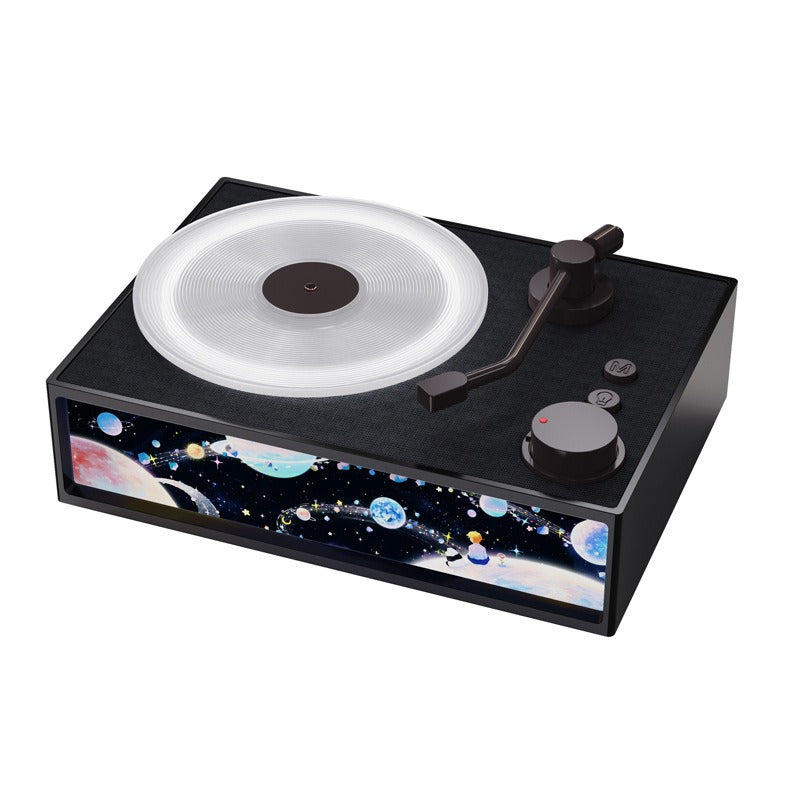 Wireless Bluetooth Speaker Aroma Diffuser Ambient Light Mini Speaker Retro Vinyl Record Player Home High-Quality Sound Gift X19