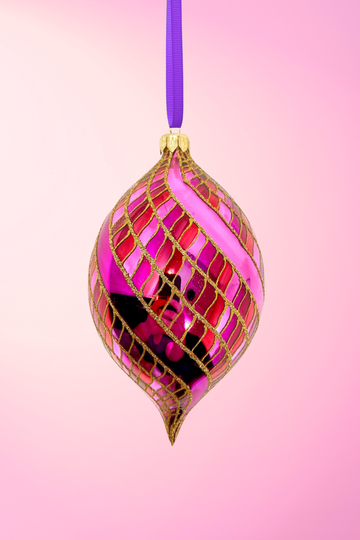 Desert Rose Spinner Glass Ornament