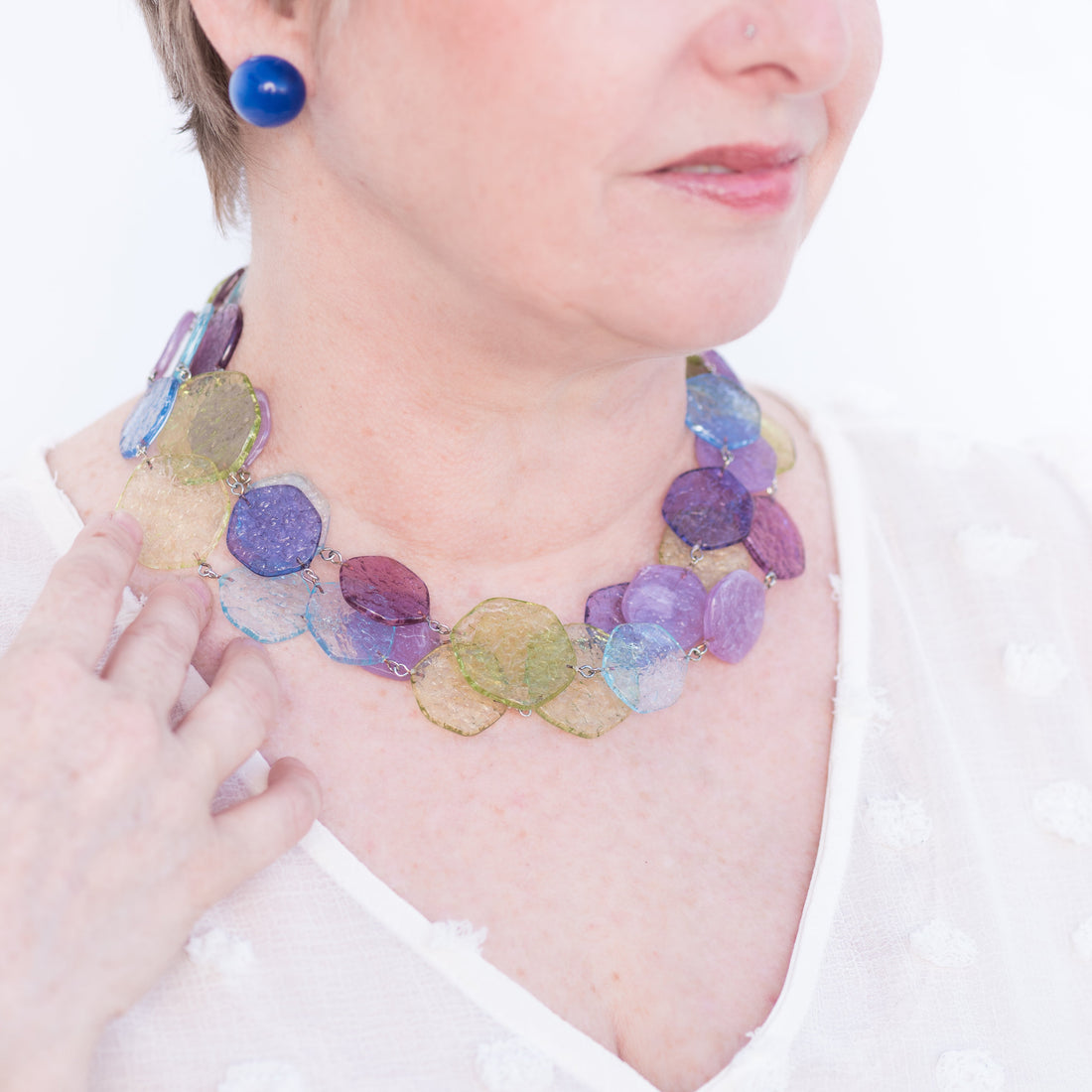 Seaside 'Stained Glass' Ice Chip Necklace