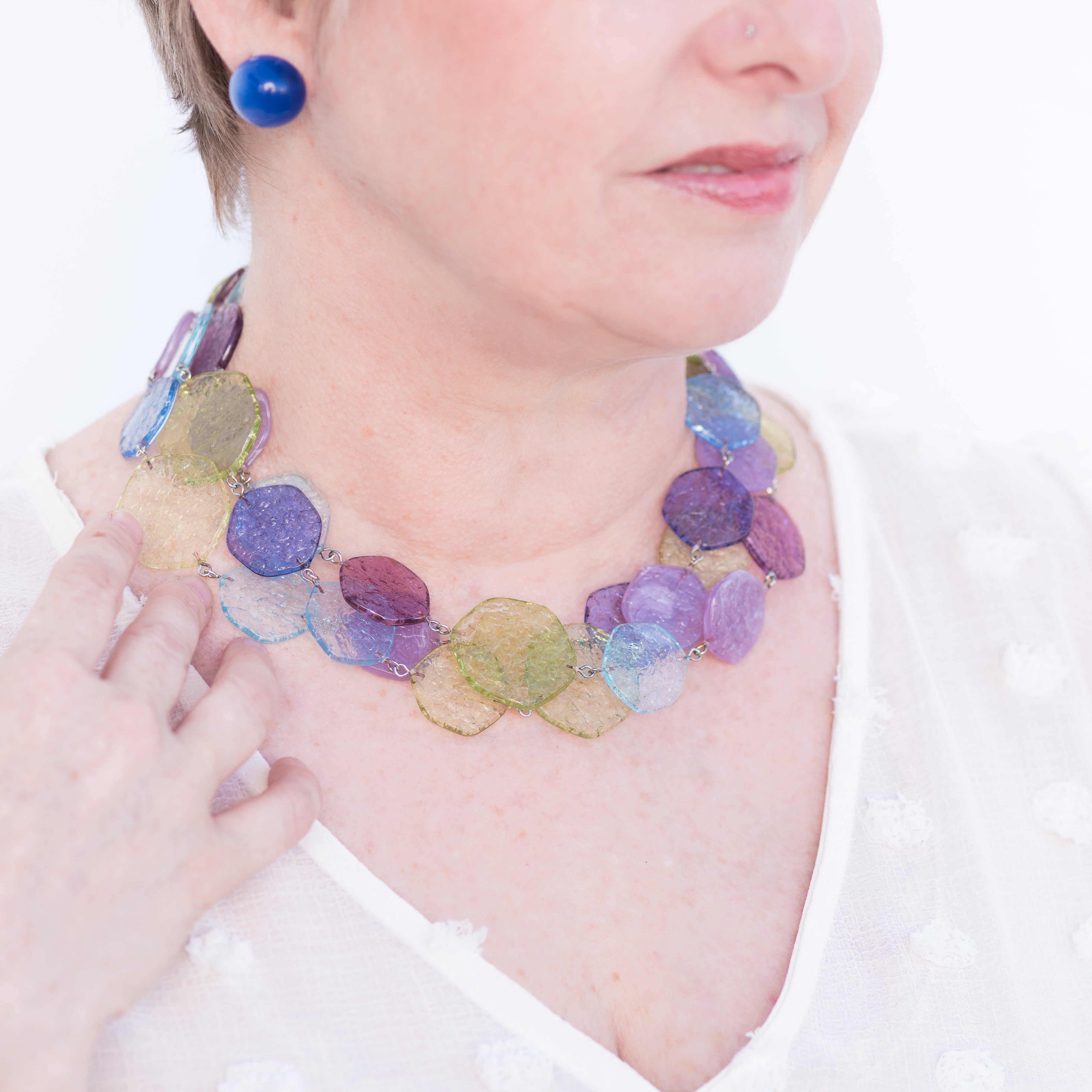 Seaside 'Stained Glass' Ice Chip Necklace