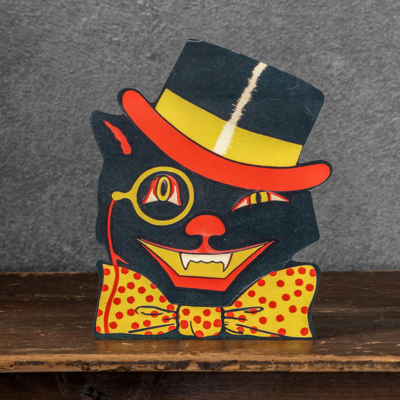 Retro Top Hat Cat Halloween Dummy Board