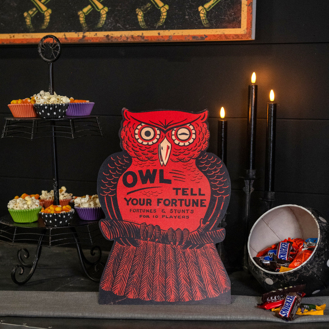 Retro Vintage Owl Fortune Halloween Dummy Board
