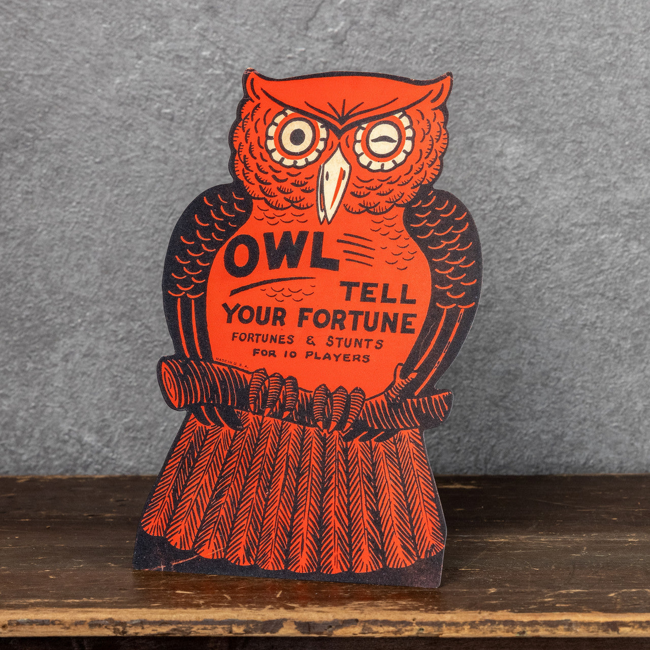 Retro Vintage Owl Fortune Halloween Dummy Board