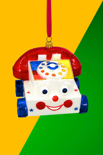 Erik's Telephone Polish Glass Christmas Ornament