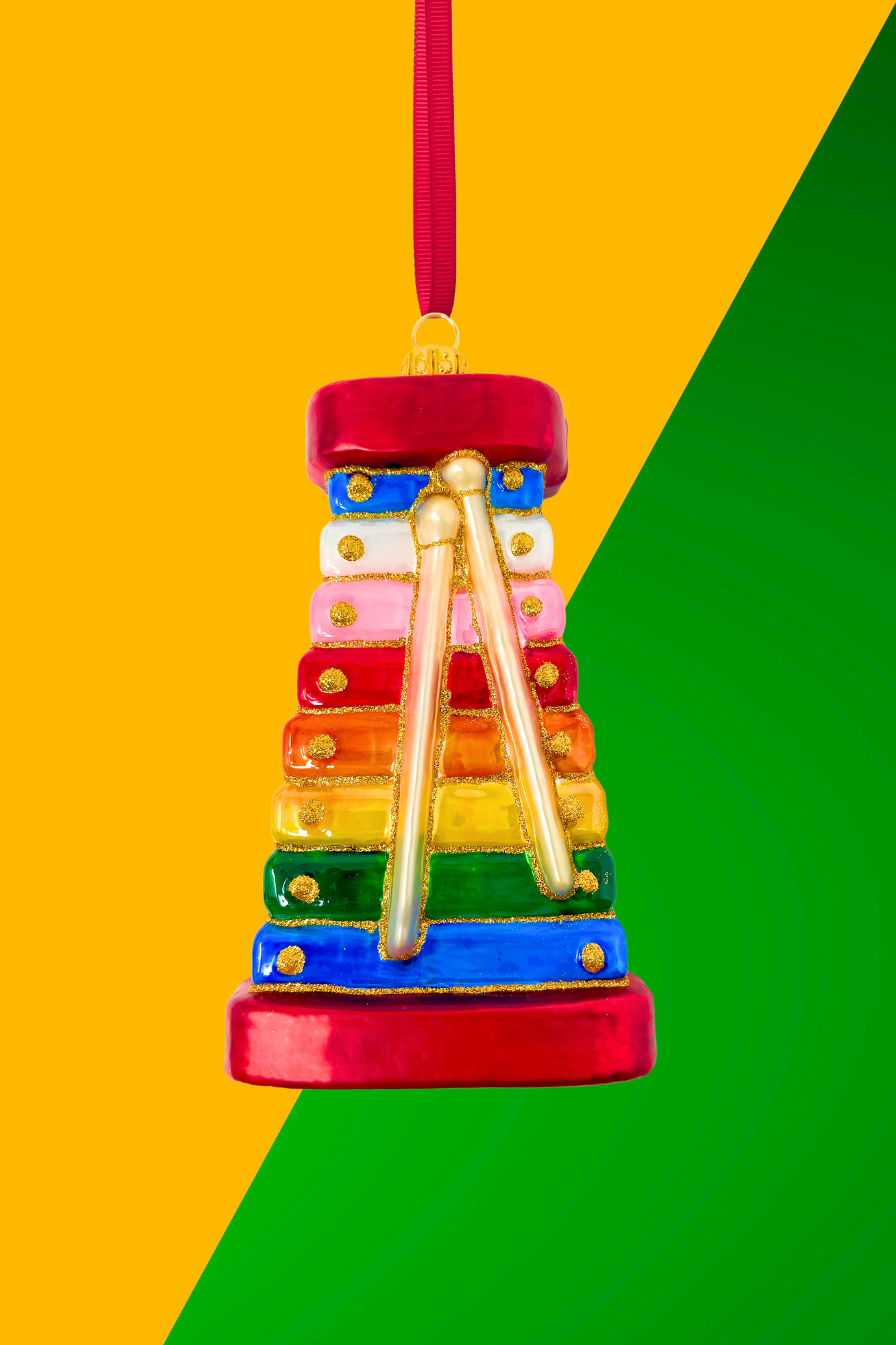 Erik's Xylophone Polish Glass Christmas Ornament