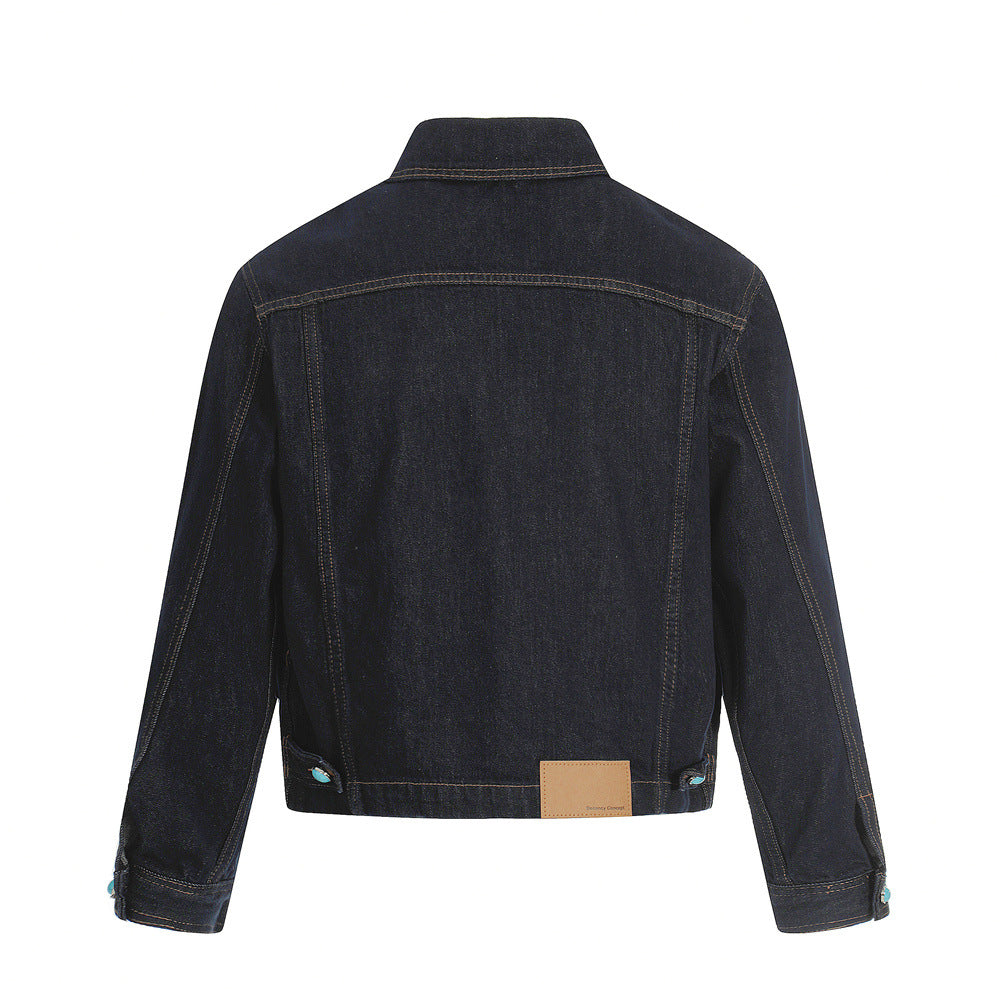 Retro Men's Lapel Deconstructed Patchwork Jacket, Trendy Loose Fit Casual Outerwear for Men