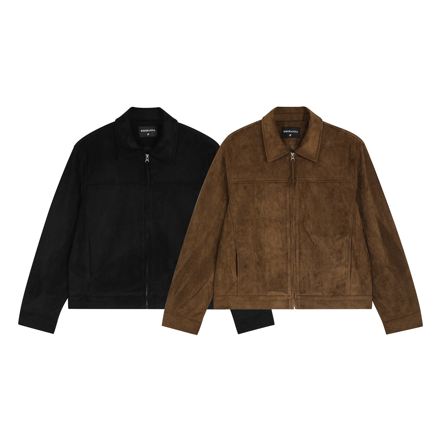 Vintage Deconstructed Design Unisex Loose Faux Suede Casual Jacket