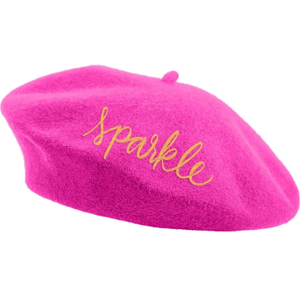 FLASH SALE: Embroidered Berets in 5 Fun Colors and Sayings | Wool and Nylon
