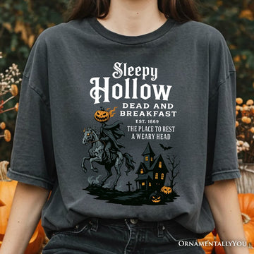 Headless Horseman Sleepy Hollow Halloween T-Shirt, Dead and Breakfast Retro Tee