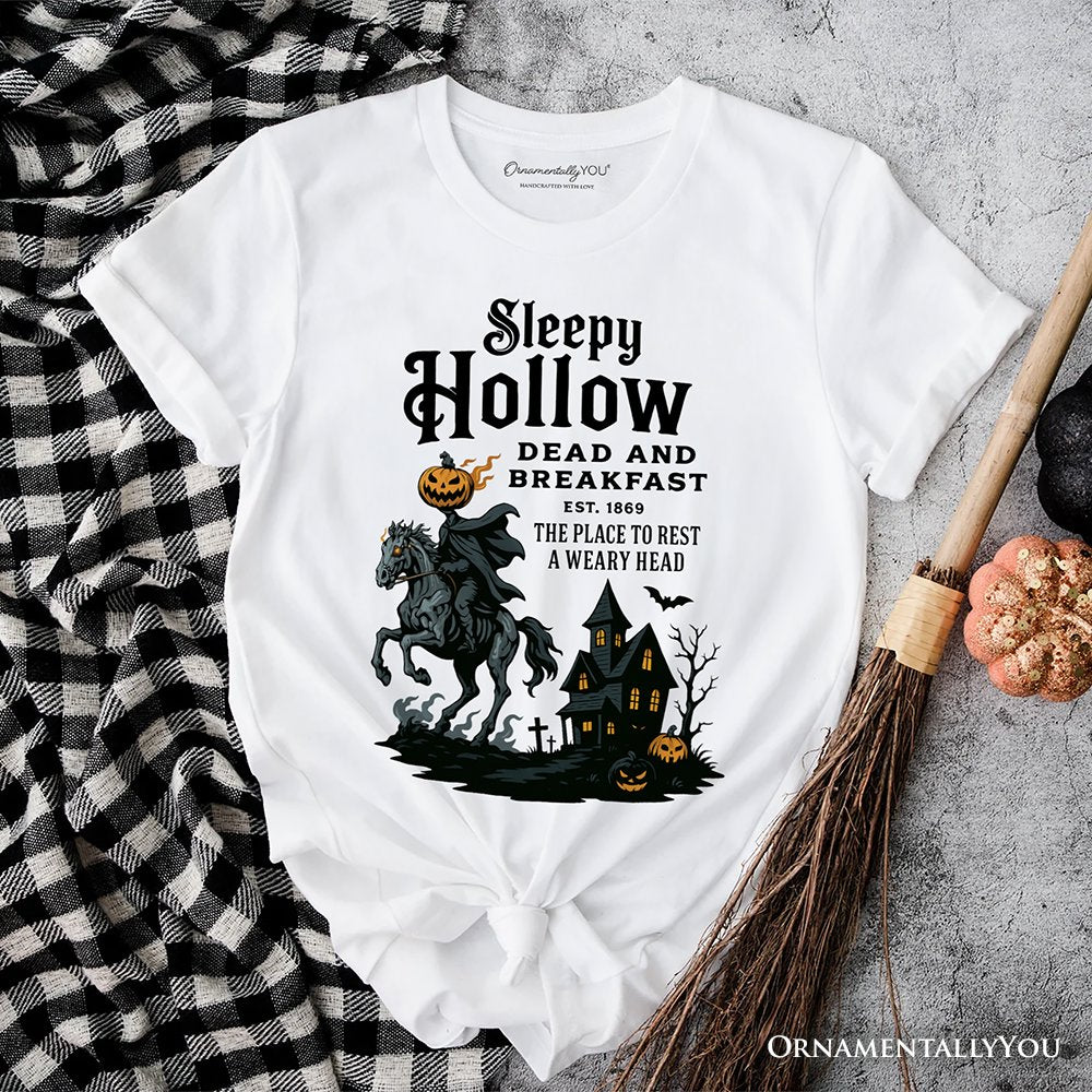 Headless Horseman Sleepy Hollow Halloween T-Shirt, Dead and Breakfast Retro Tee