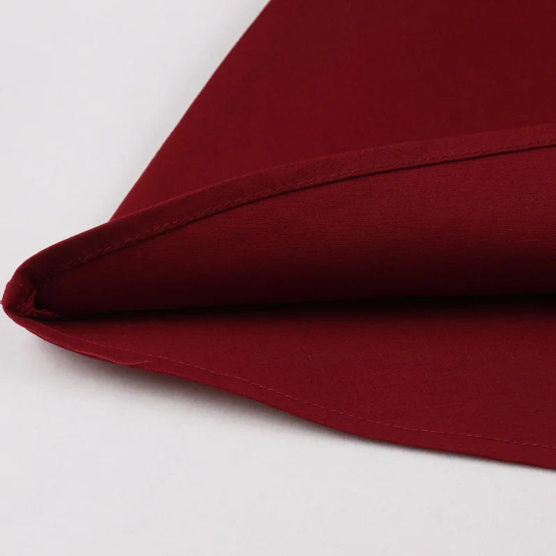 Contrast Trim Wrap Collar Fit & Flare Dress
