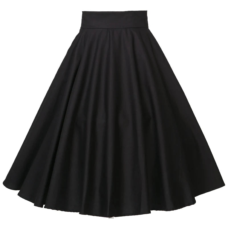 High Waist A Line Midi Skirt