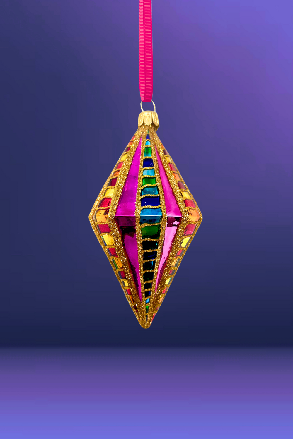 High Better Diamond Glass Ornament