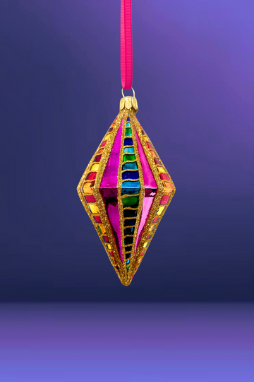 High Better Diamond Glass Ornament