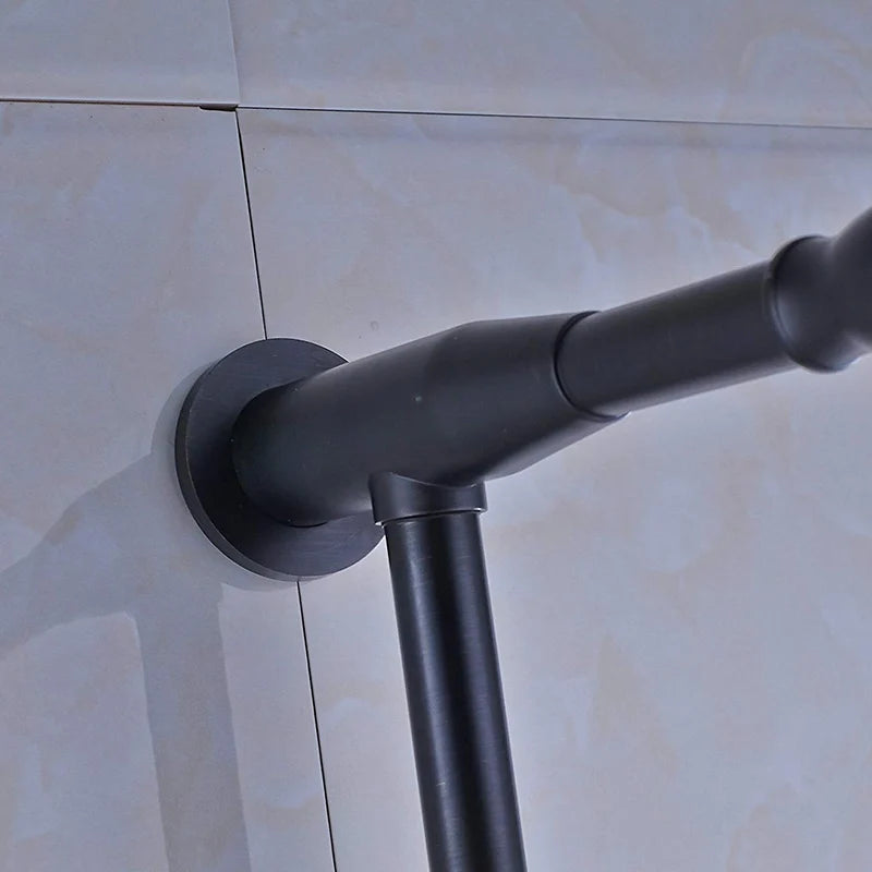 Classic Americana Antique Brass 8" Rainfall Shower Faucet Set