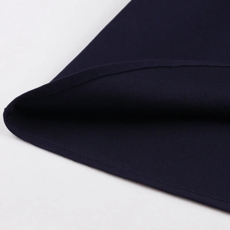 Contrast Trim Wrap Collar Fit & Flare Dress