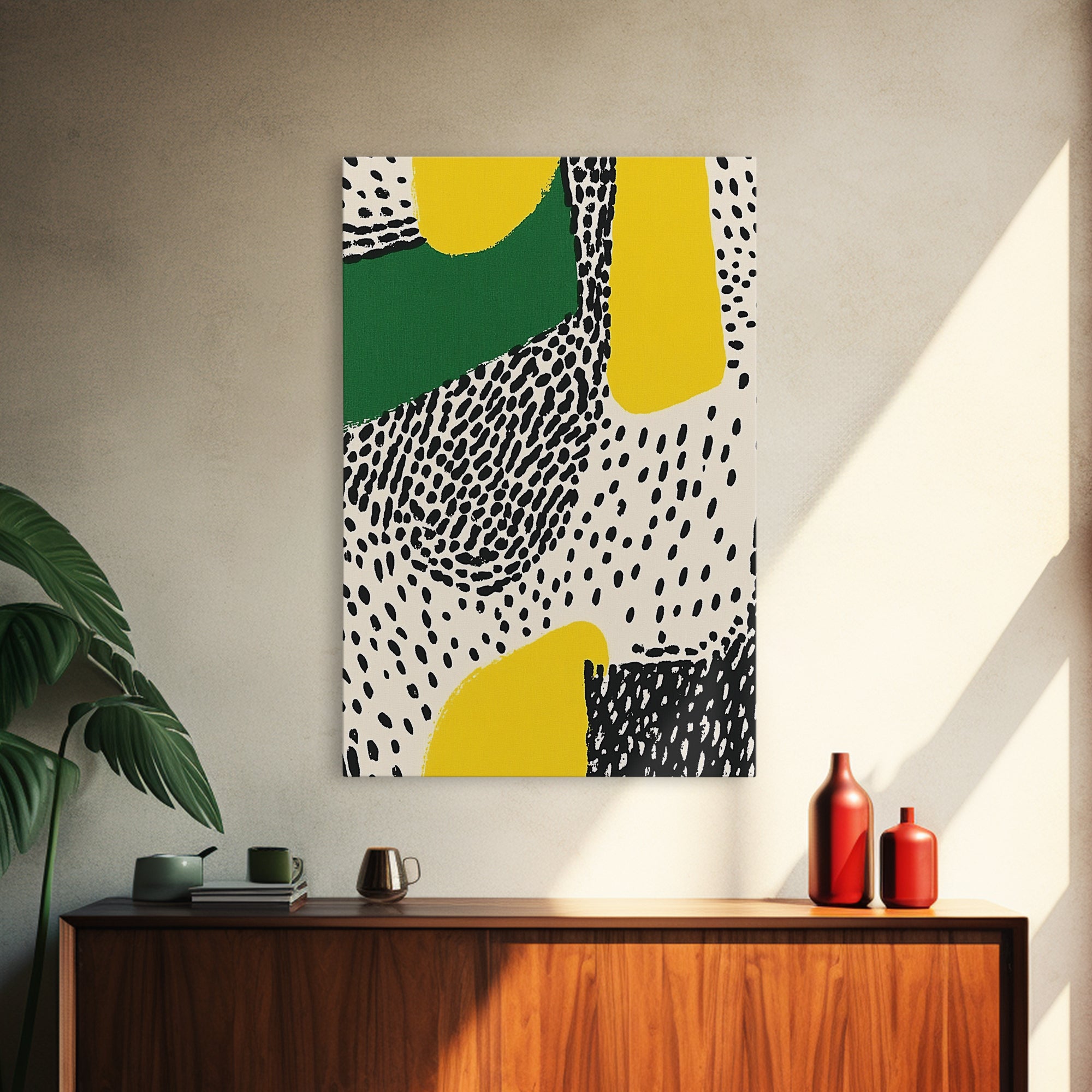 Retro Shopping Mall Wall Art Canvas Print, 1990s Inspired Abstract Art, Mall Art For Living Room Or Bed Room