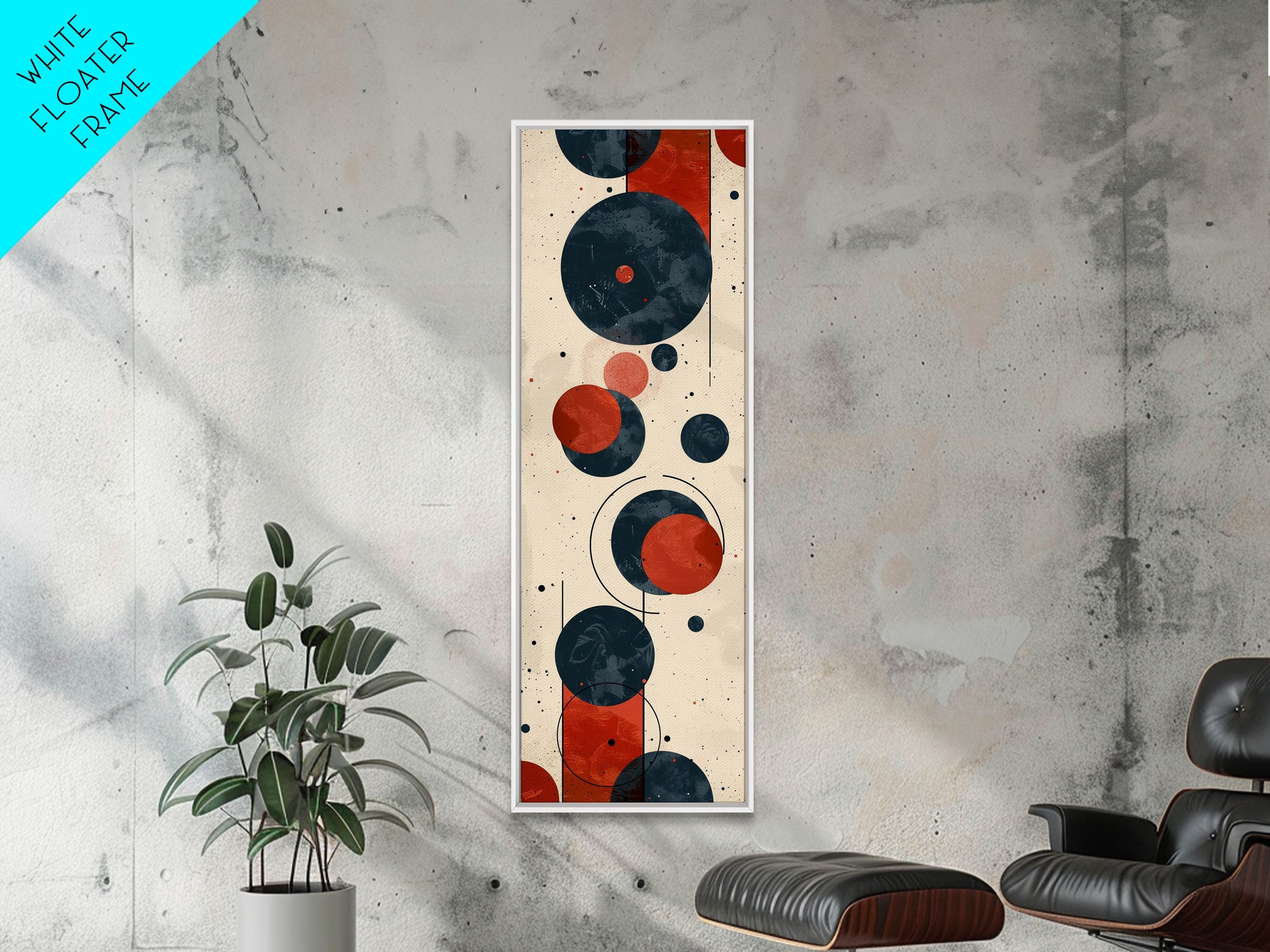 Retro Art Deco Geometric Patterns Wall Art Framed Canvas Print, Scifi / Science Fiction Decor