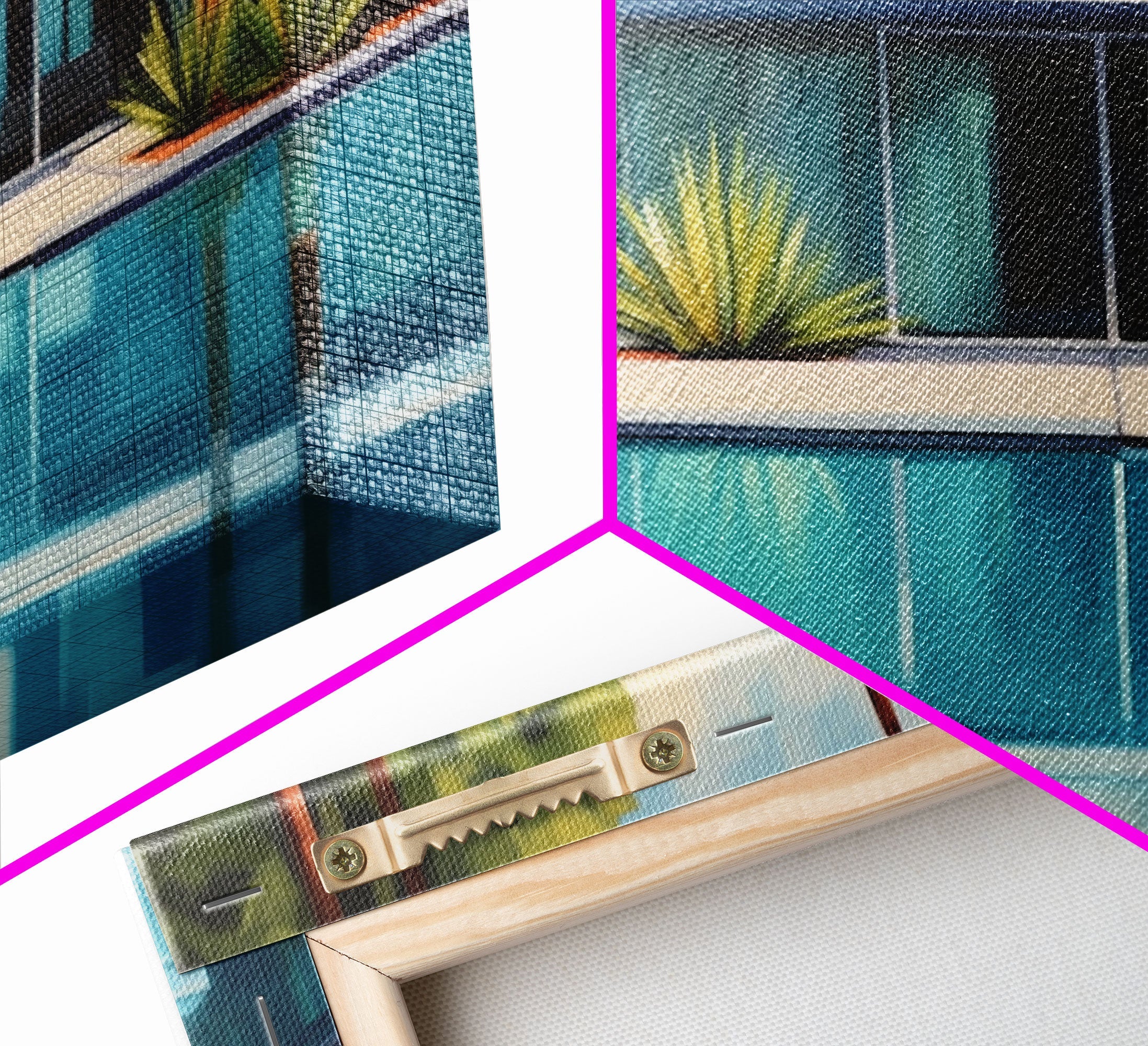 Mid Century Modern Wall Art, Mid Century House Print, Eames Era, Retro Art Print, Framed Wall Decor, MCM Architecture Study Wall Art