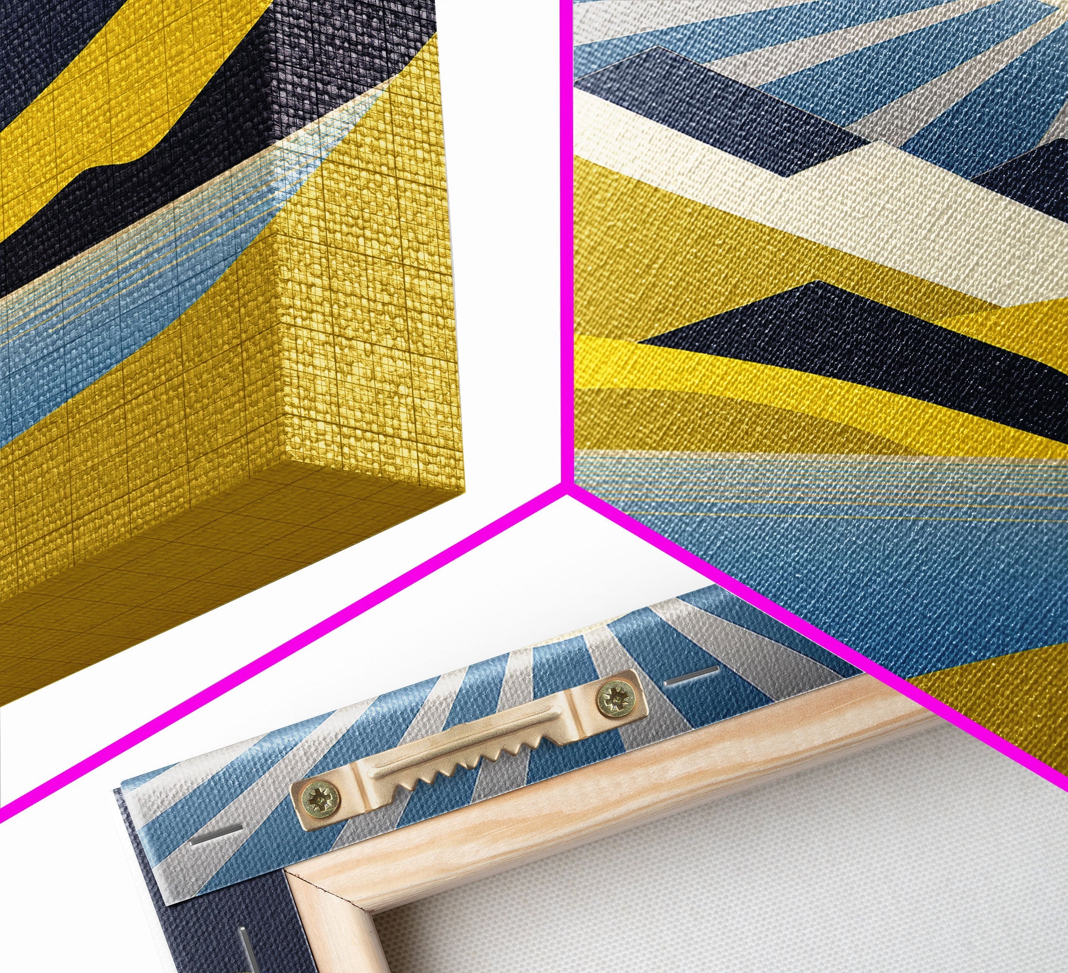 Scandinavian Style Midcentury Wall Art, Framed Canvas Print - Art Deco Minimalist Sunset Retro Style Wall Art Sepia Tones