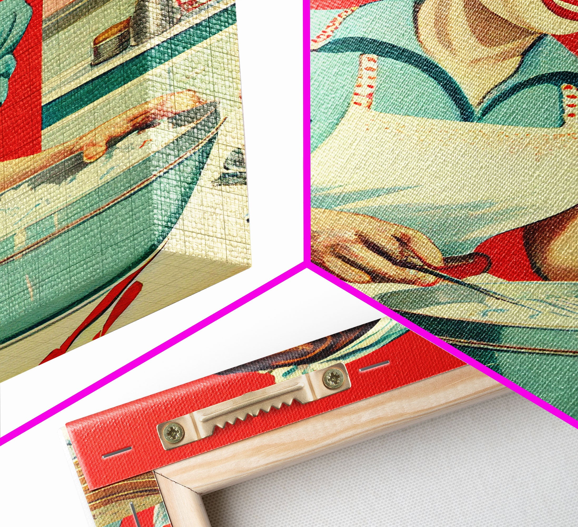 Retro / Vintage Style 1950s Baking Advertisement, Home Maker, Kitchen Art, Framed Canvas Print, Framed Wall Art, MCM Art