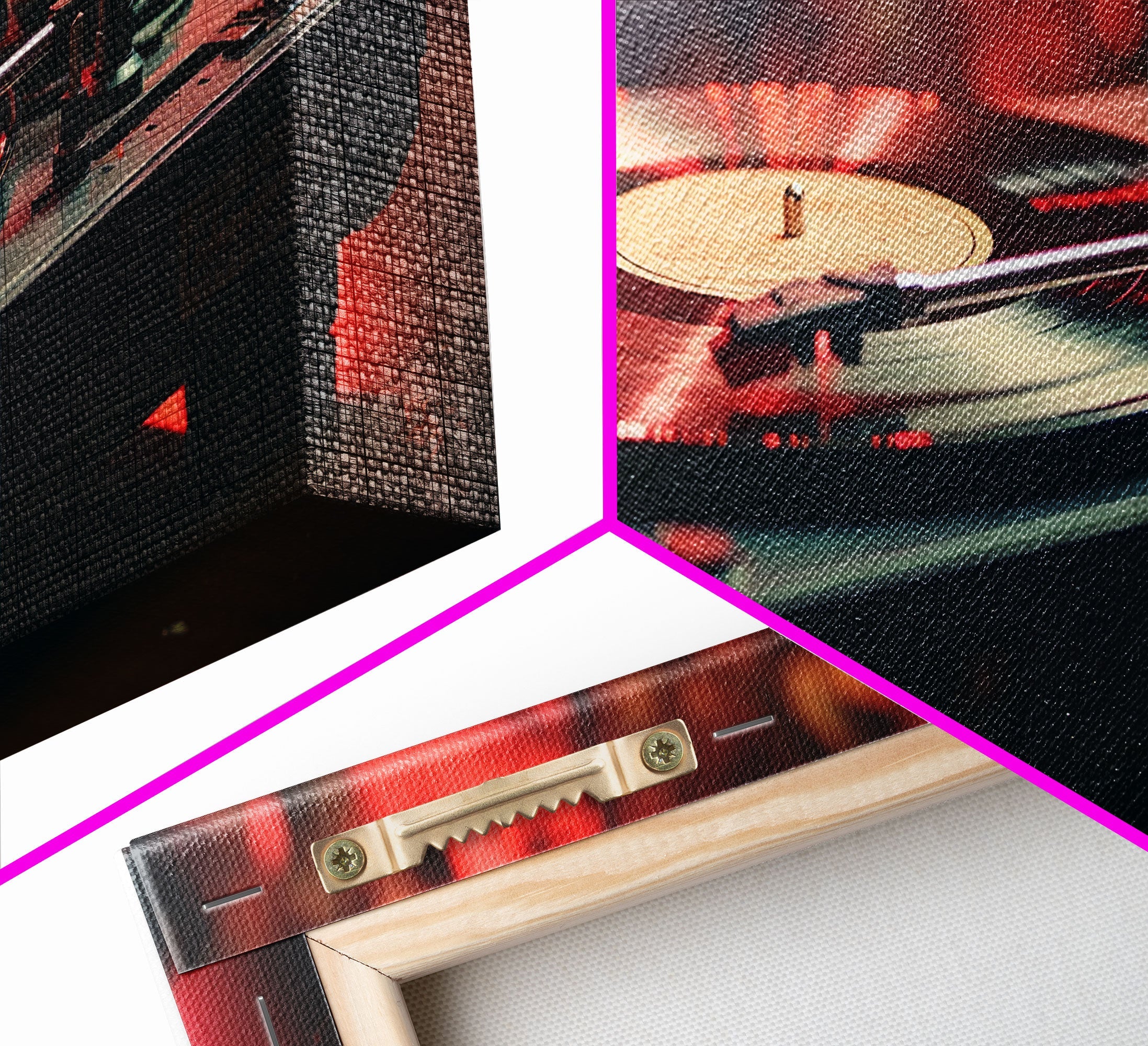 Retro Record Player Art, Framed Canvas Print, Eclectic Decor, Vinyl Record Player Photography Print, Unique Wall Art
