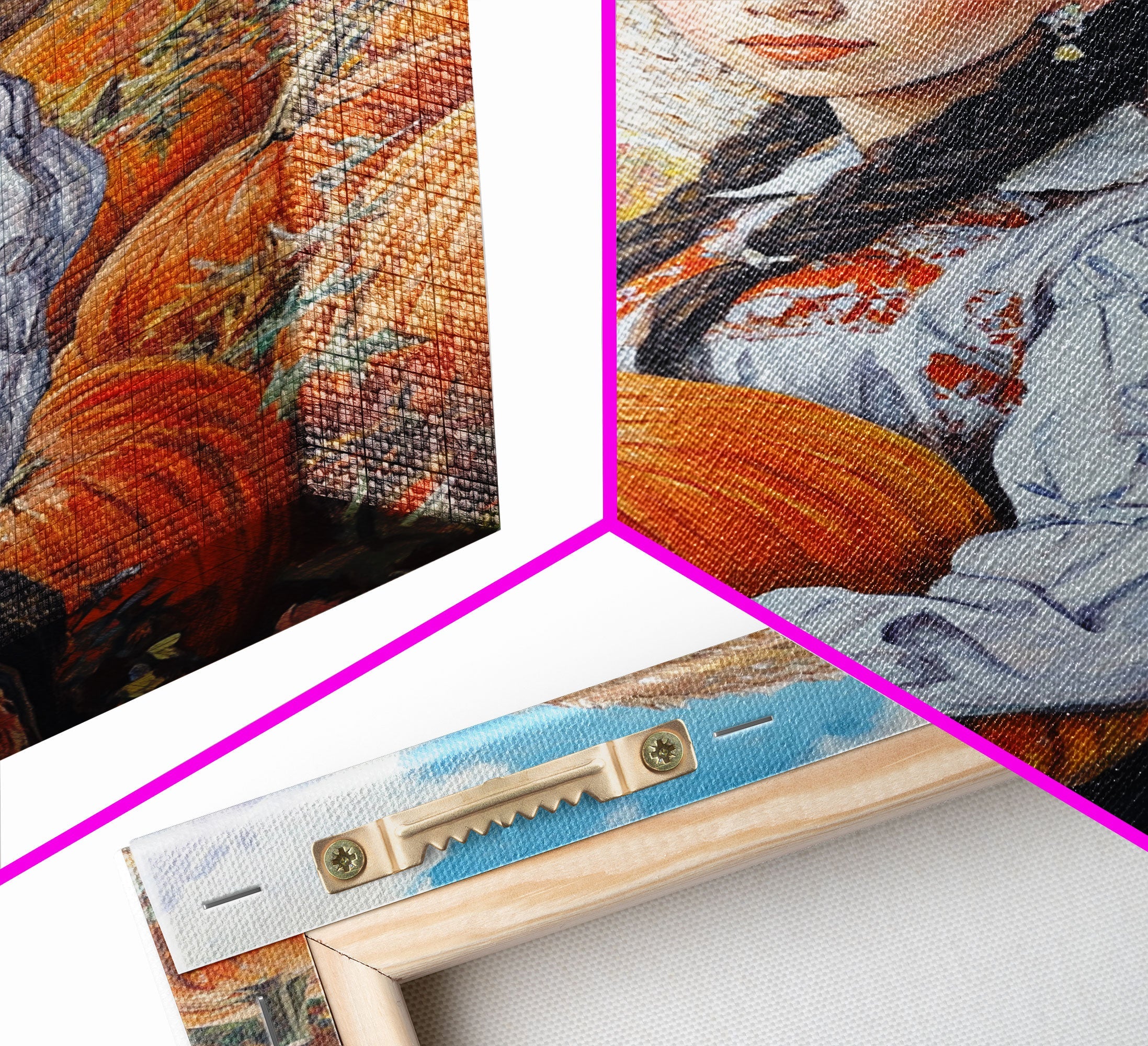 Retro Cowgirl in Pink Hat Canvas Print, Vibrant Holiday Wall Art, Christmas Decor, Christmas Wall Art, Perfect Holiday Gift, Canvas Print