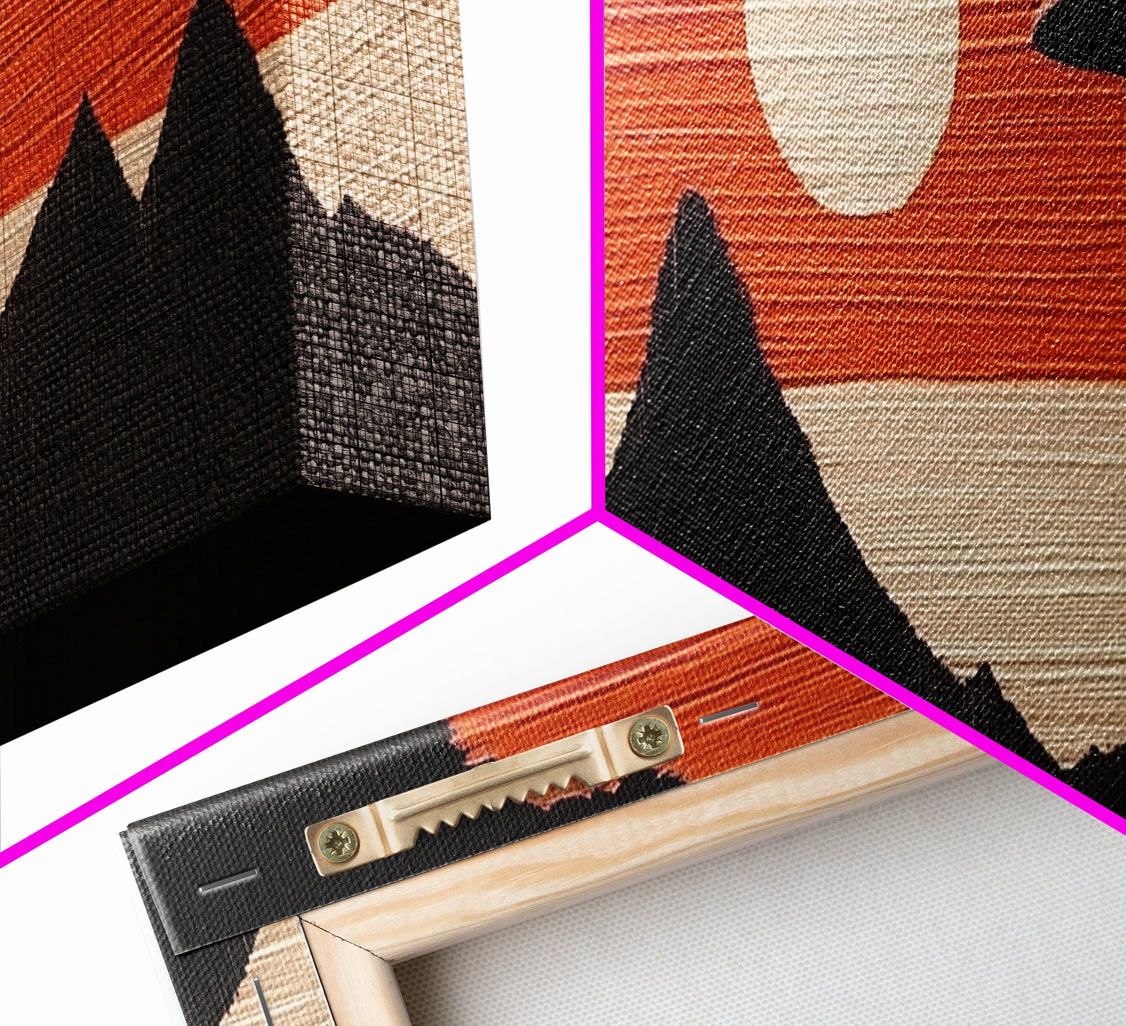 Flying Saucers over The Mountains - Retro Art Deco Inspired Scifi Art - Panoramic Print - Cute Nursery Decor