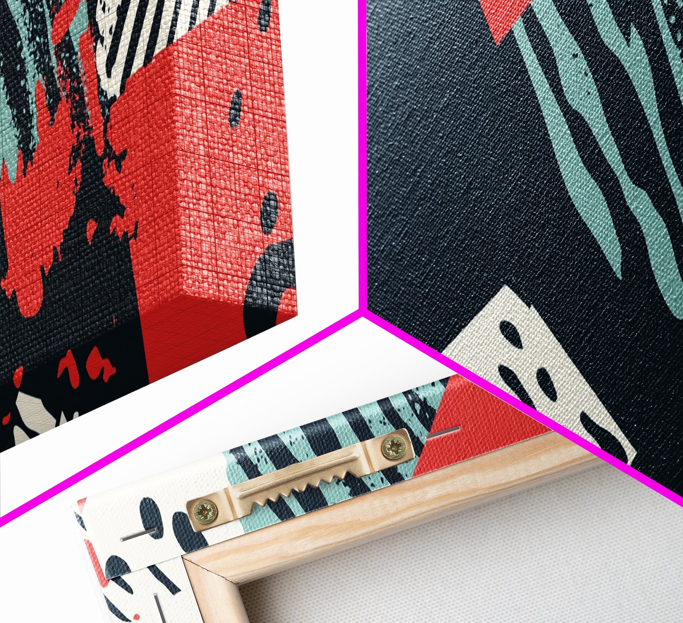 Retro 90s Mall Art - Framed Canvas Print - Mall Wall Decor