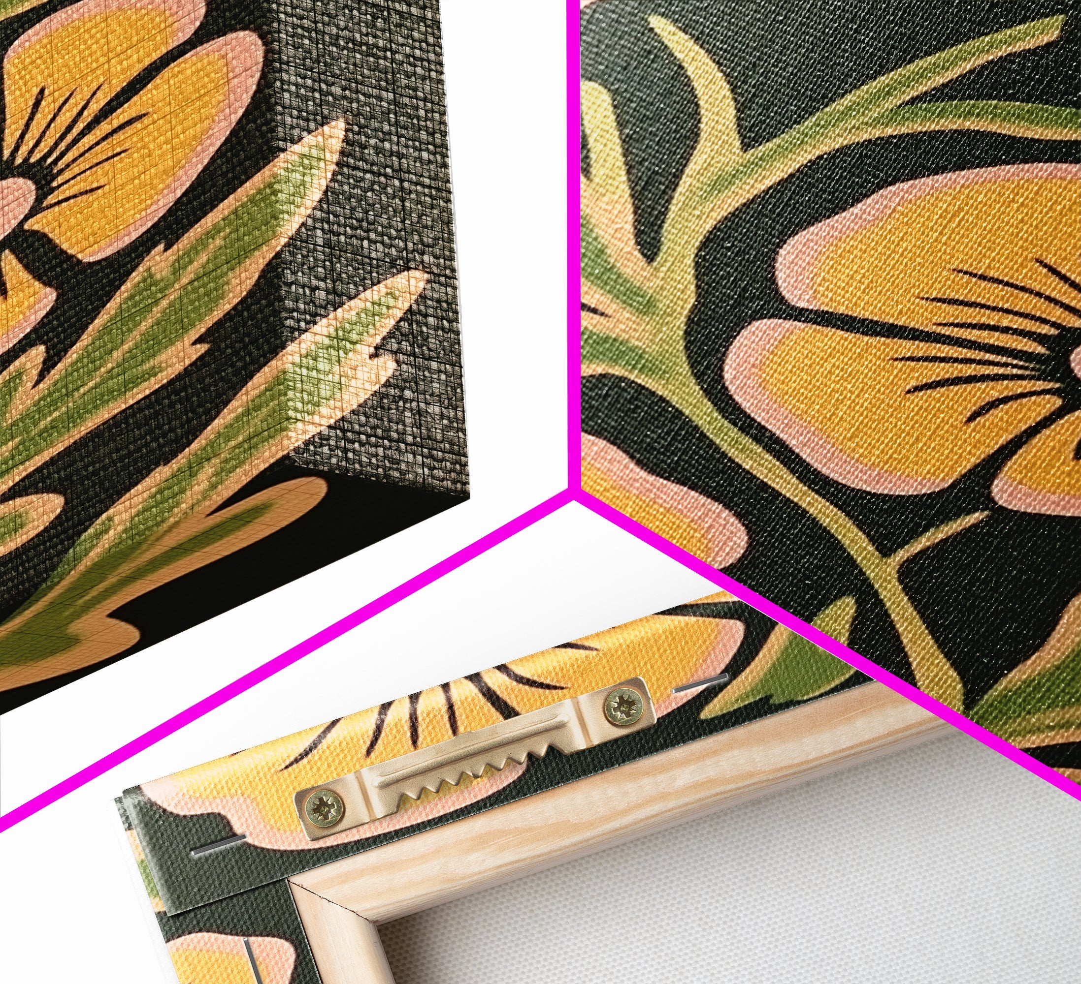 Midcentury Boho Modern Art, Abstract Floral Print, Botanical Decor, Florer Painting Wall Art, Canvas Print, Flower Art Prints, Mid Century Art