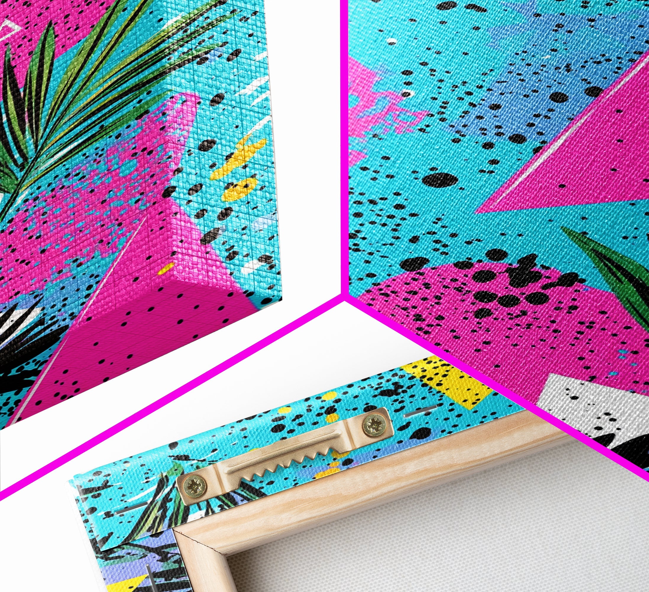 90's Style Shopping Mall Wall Art, Retro Style Canvas Print, Modern Wall Art