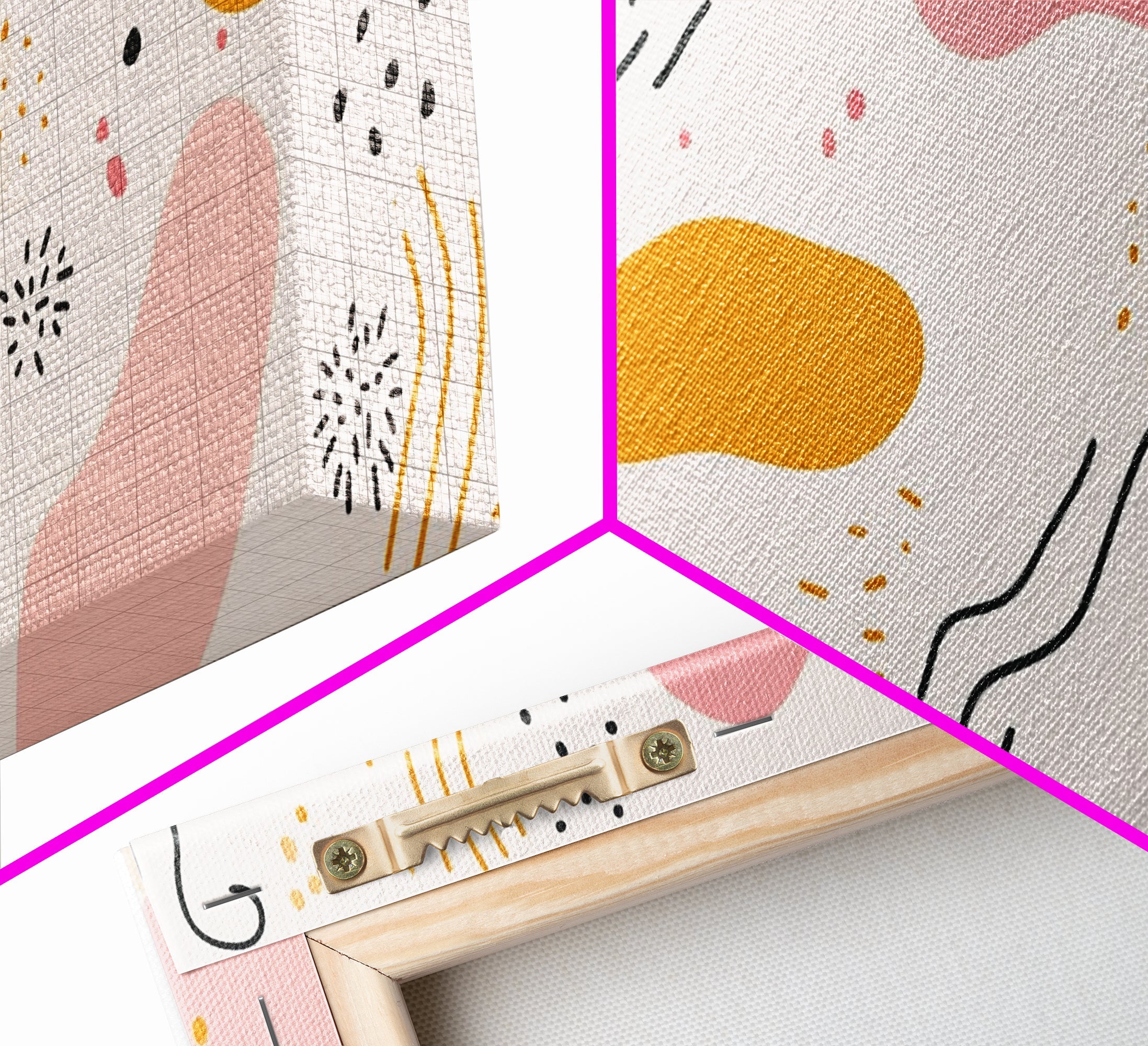 Mid Cenutry Modern Retro 90s Inspired Shopping Mall Wall Art Canvas Print, Abstract Art, Horizontal Canvas Ready To Hang