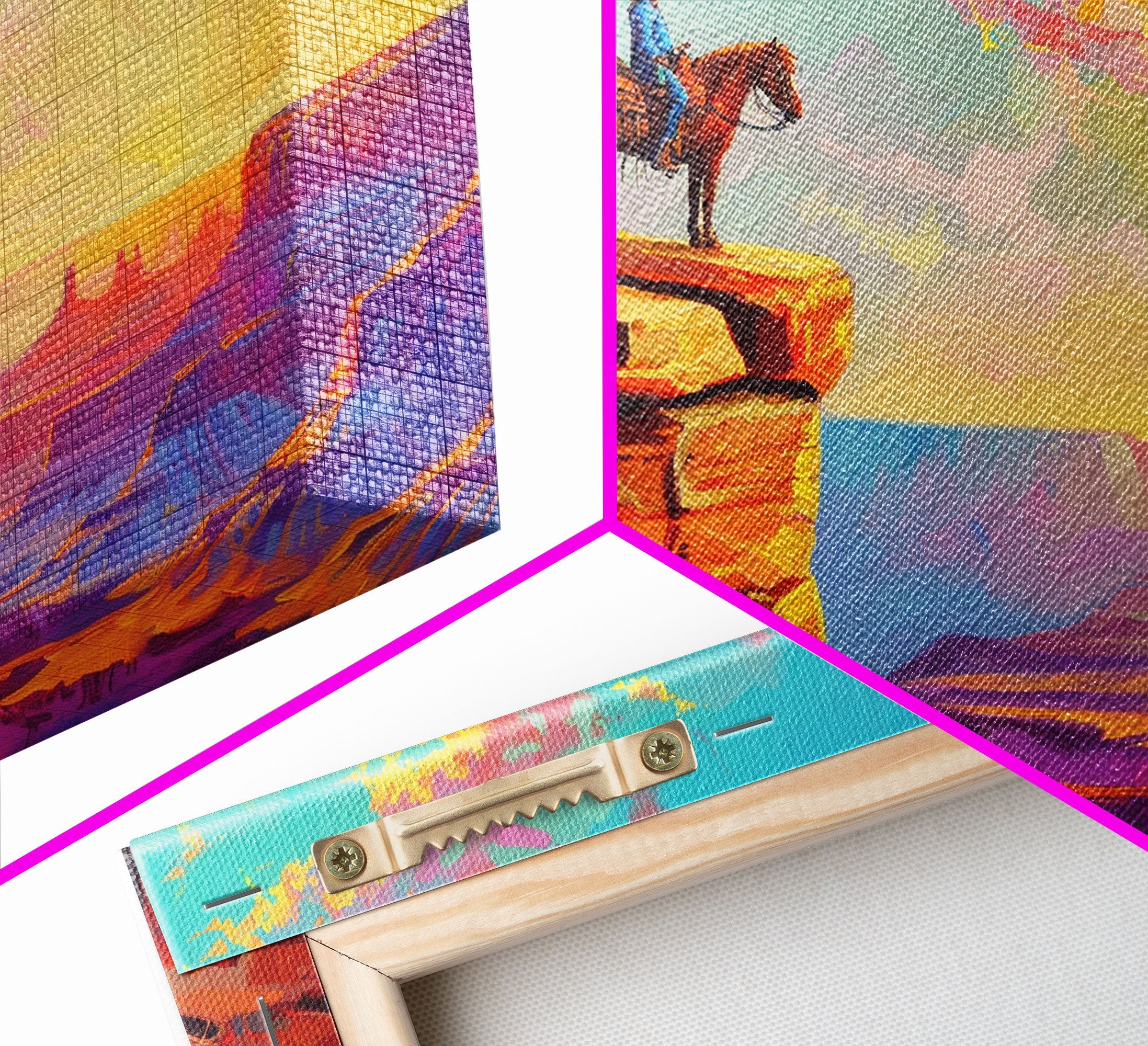 Framed Cowboy Art | 24x36 Wall Art | Equestrian Wall Decor | Western Decor | Southwestern Art | | Retro Wild West | Farmhouse Wall Art