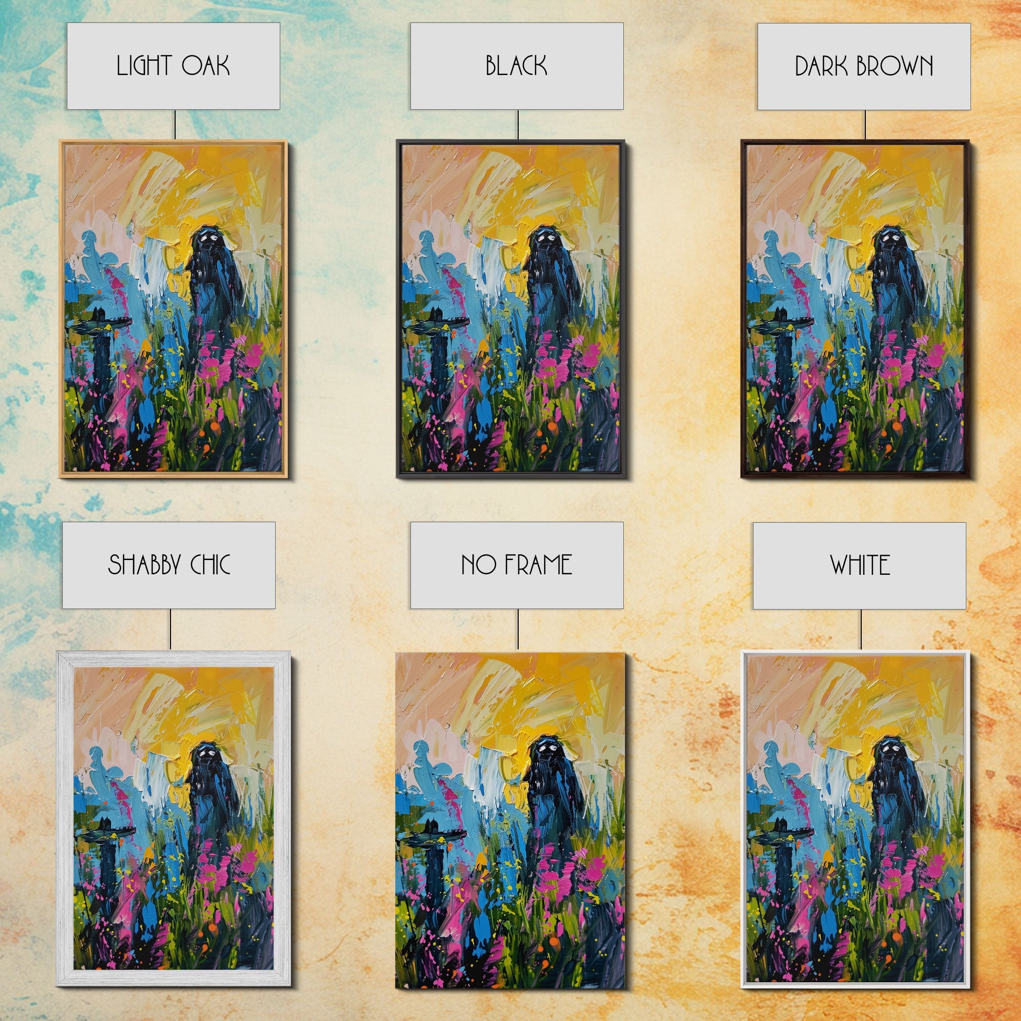 Halloween Ghost Bride Framed Canvas Print, Unique Spooky Decor, Living Room Art, Whimsical Ghostly Home Decoration, Retro Style Wall Art