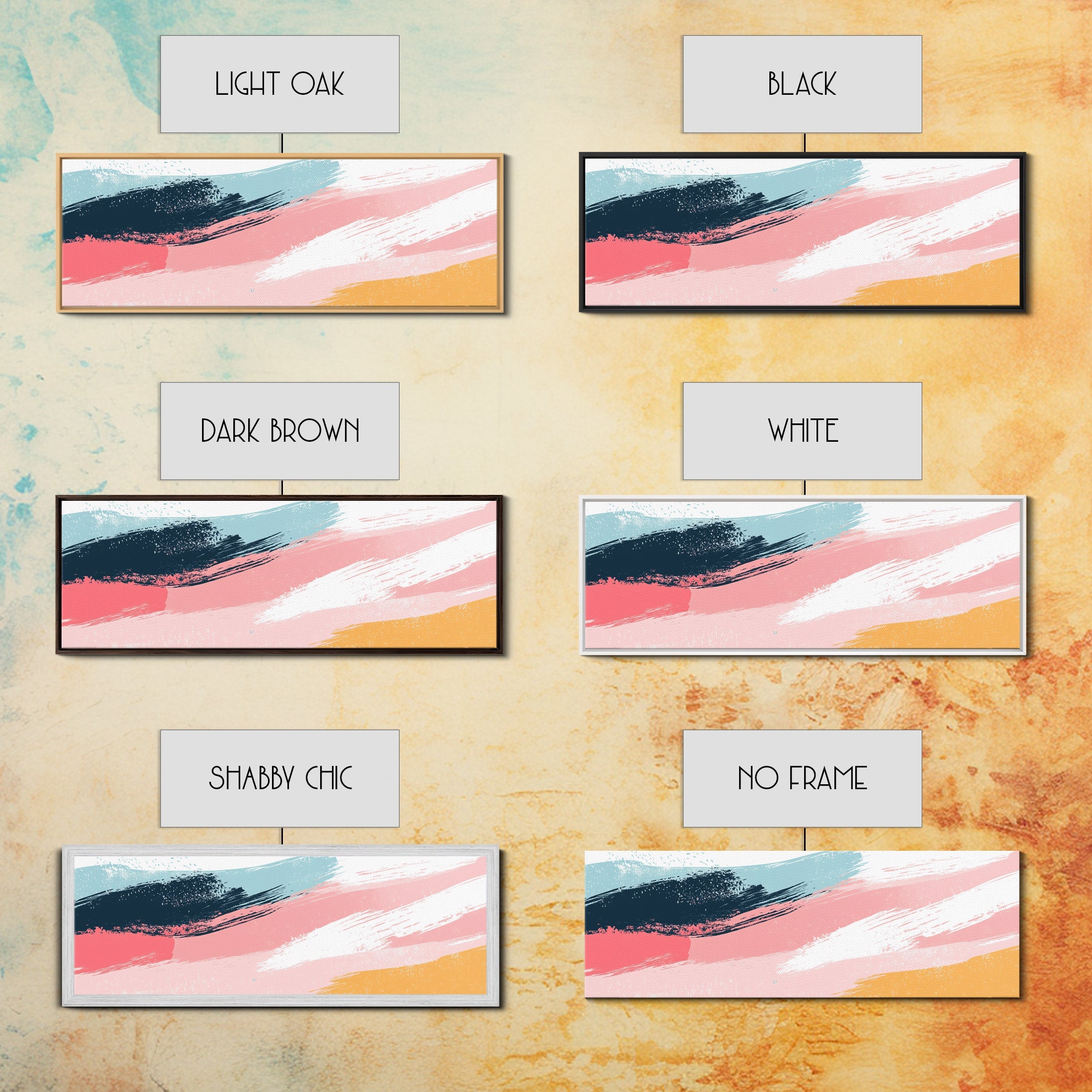 Retro 90s Inspired Wall Art, Framed Canvas Print, Pink and Cerise Swishes, Boho Abstract Art, Modern Art / Home Decor