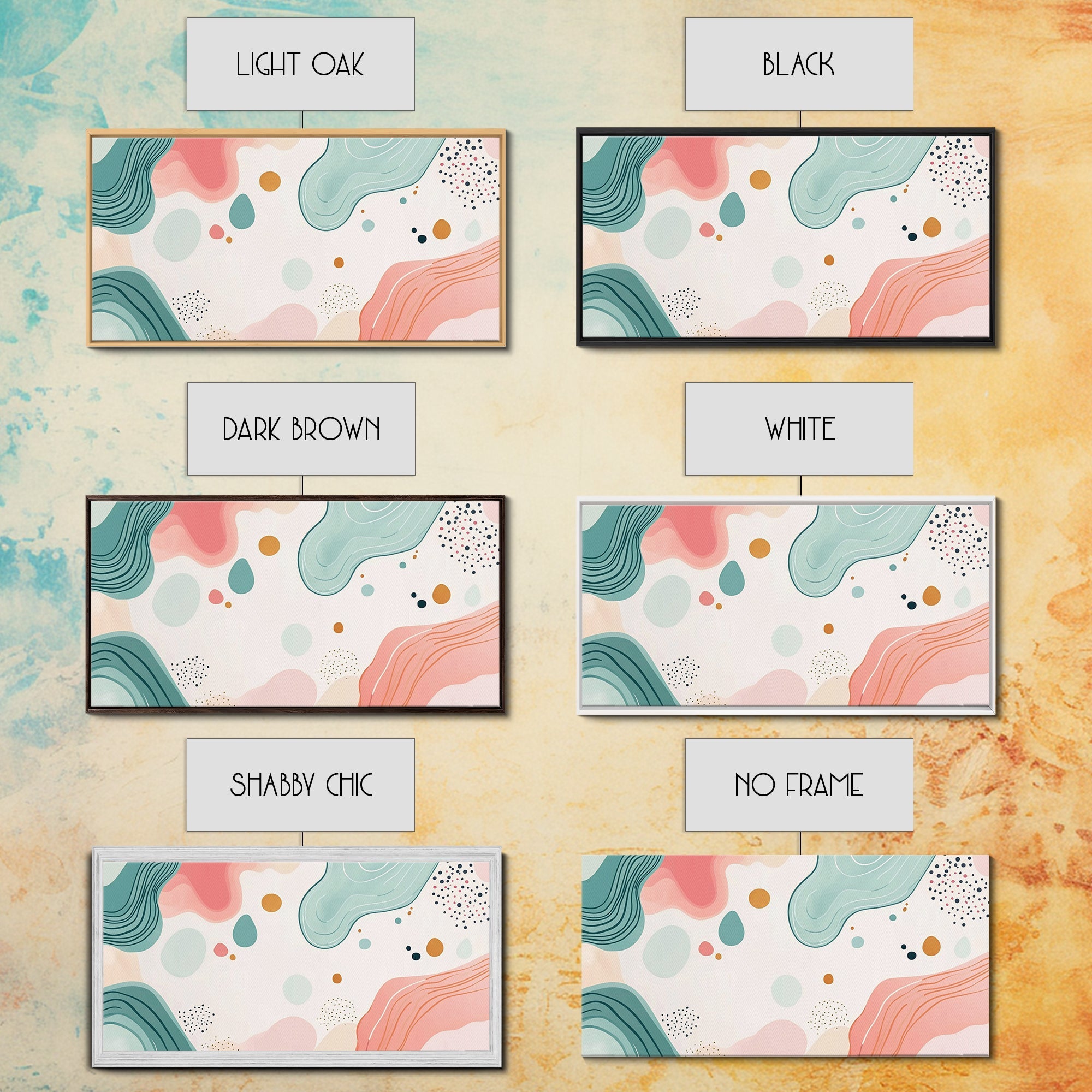 Abstract Retro Style 90s Inspired Wall Art, Modern Art on White Background