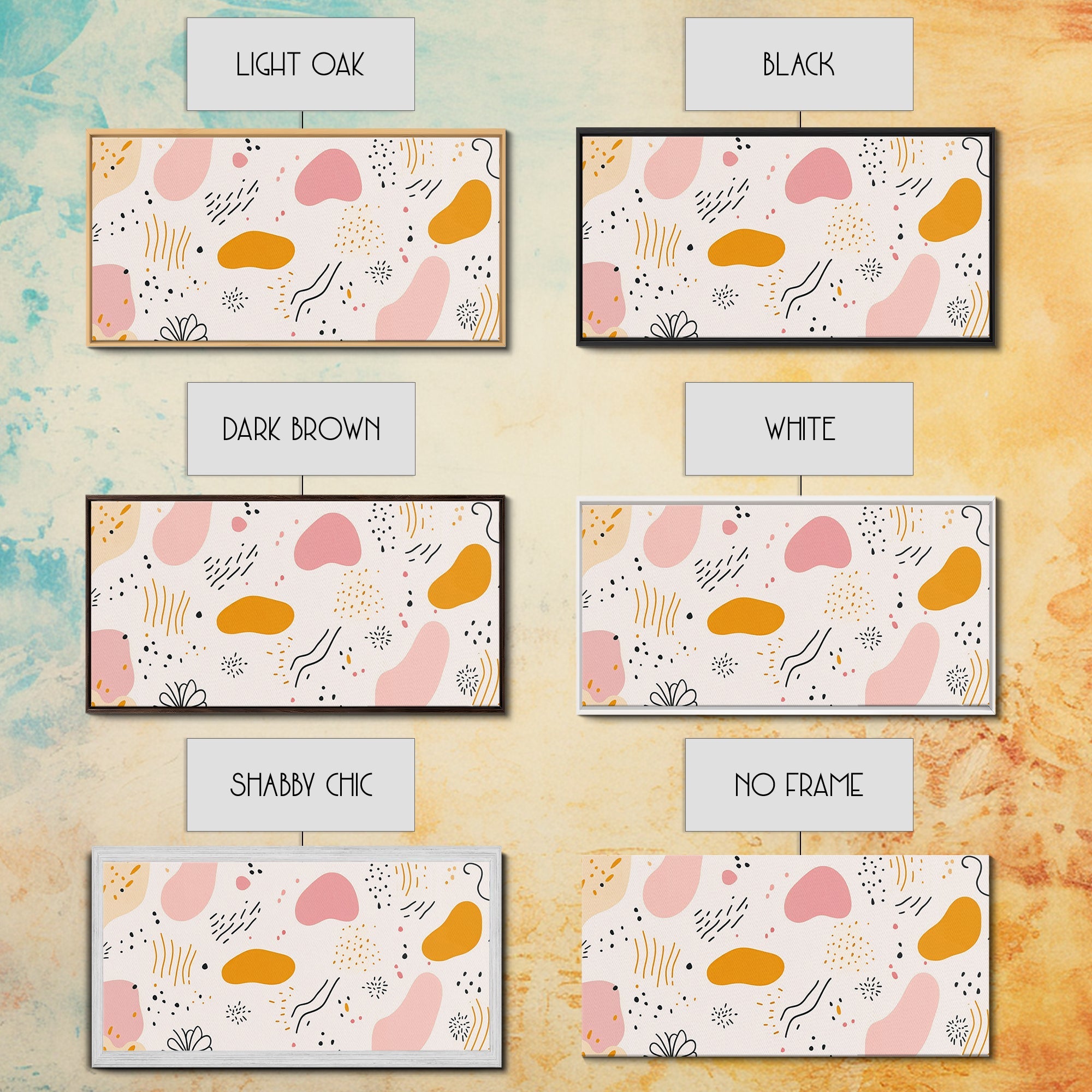 Mid Cenutry Modern Retro 90s Inspired Shopping Mall Wall Art Canvas Print, Abstract Art, Horizontal Canvas Ready To Hang