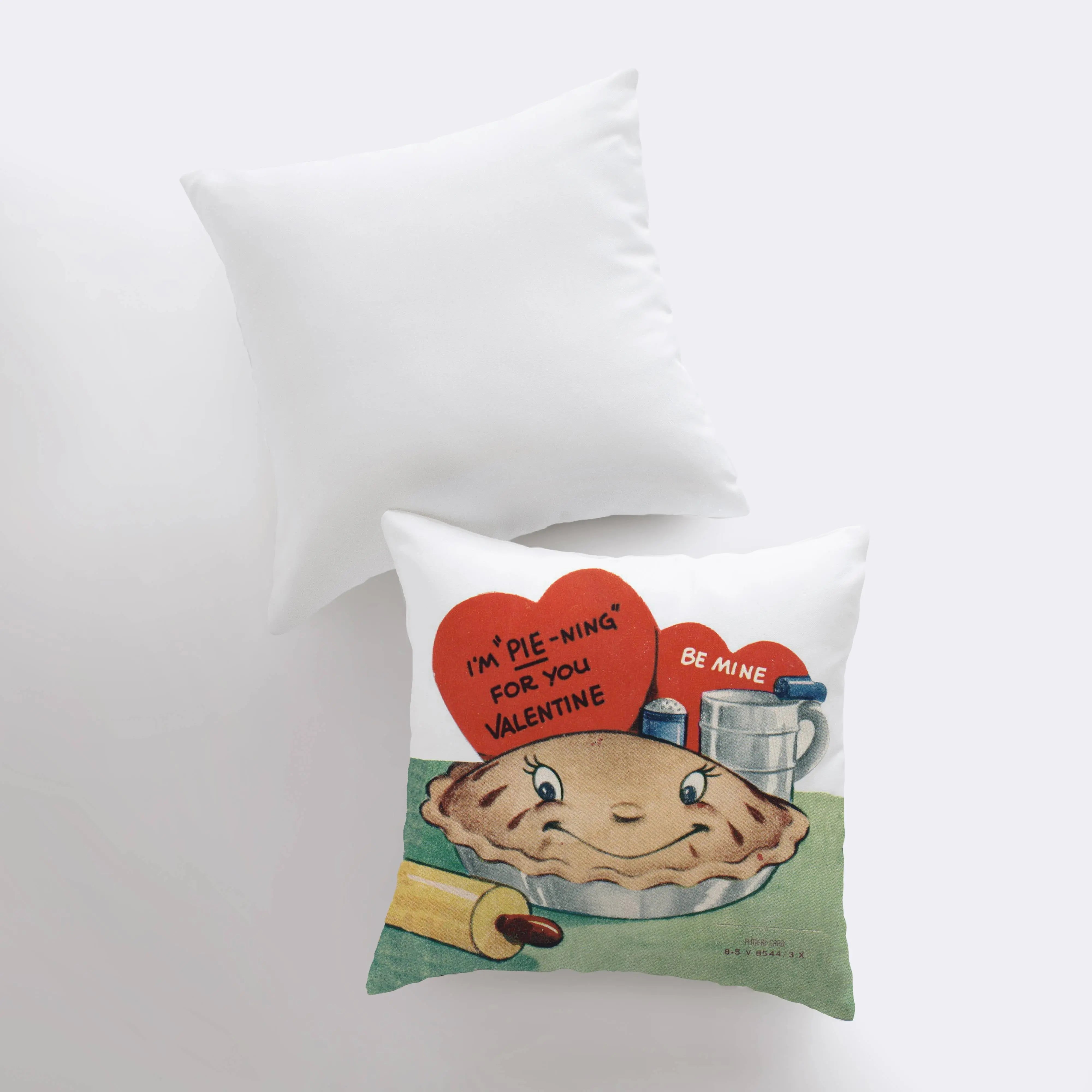 I'm Pie-ning for you Valentine Vintage Valentines | Pillow Cover | Throw Pillow | Personalized Gift | Valentines Day Gifts for Her by UniikPillows