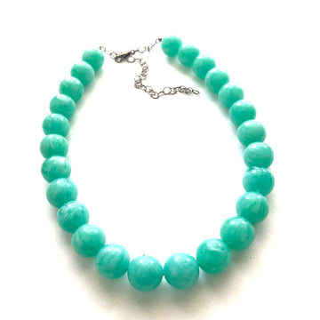 Marbled Tiff Teal Marco Necklace