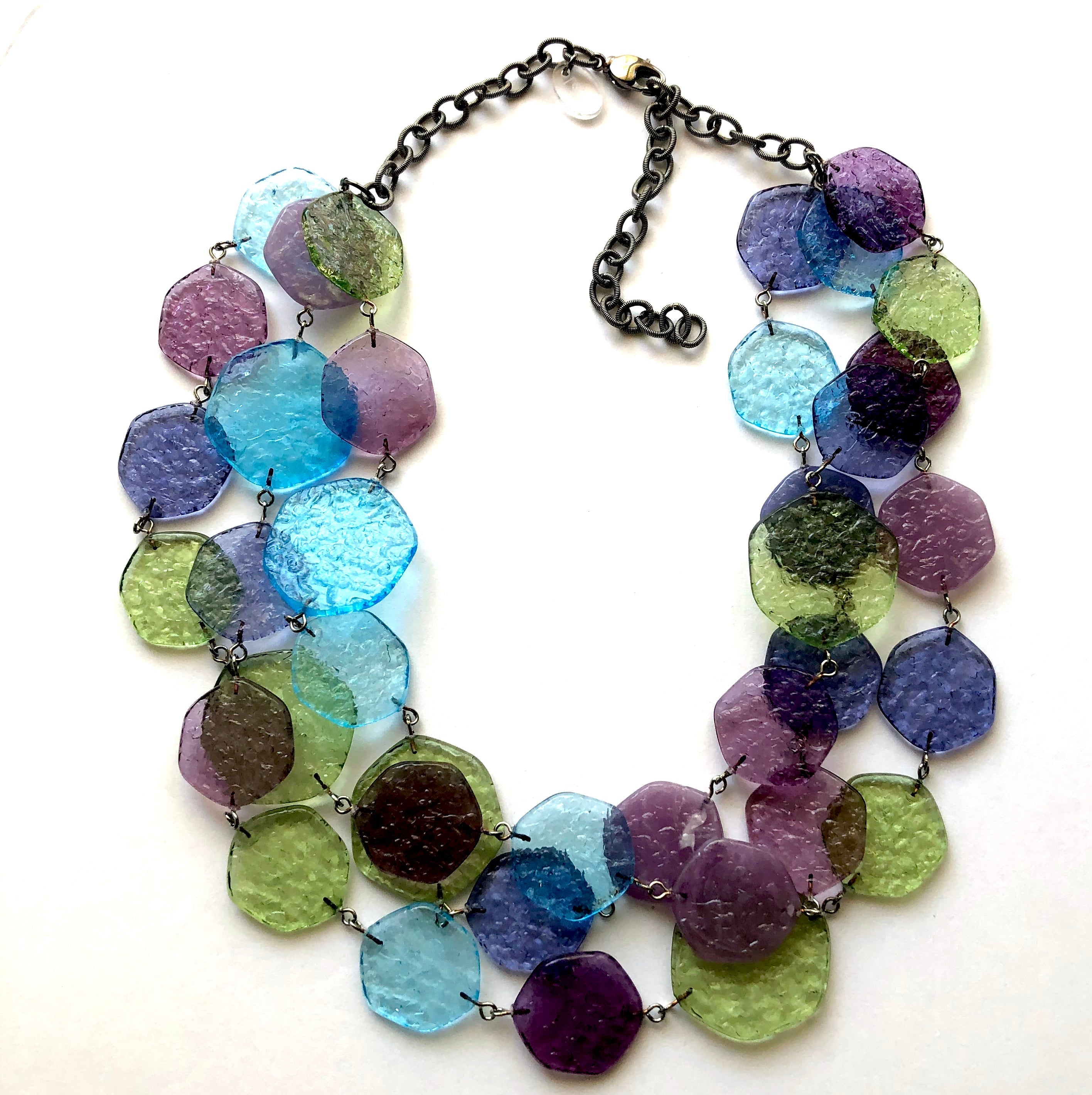 Seaside 'Stained Glass' Ice Chip Necklace